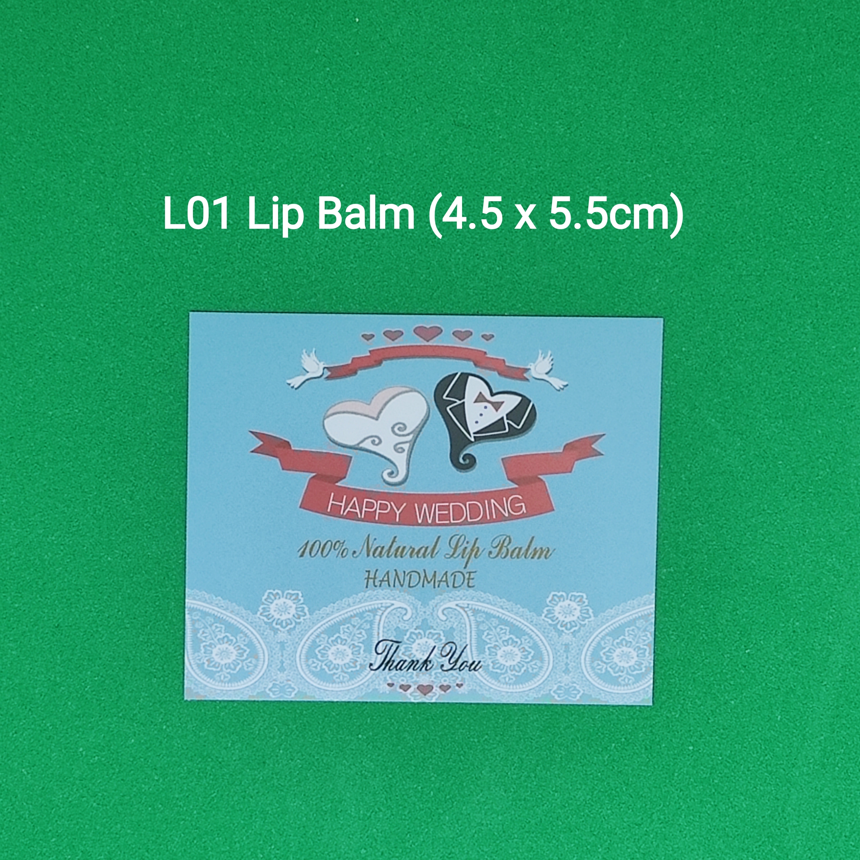 【L01】Lip Balm 潤唇膏 (4.5 x 5.5cm)【一包十貼】