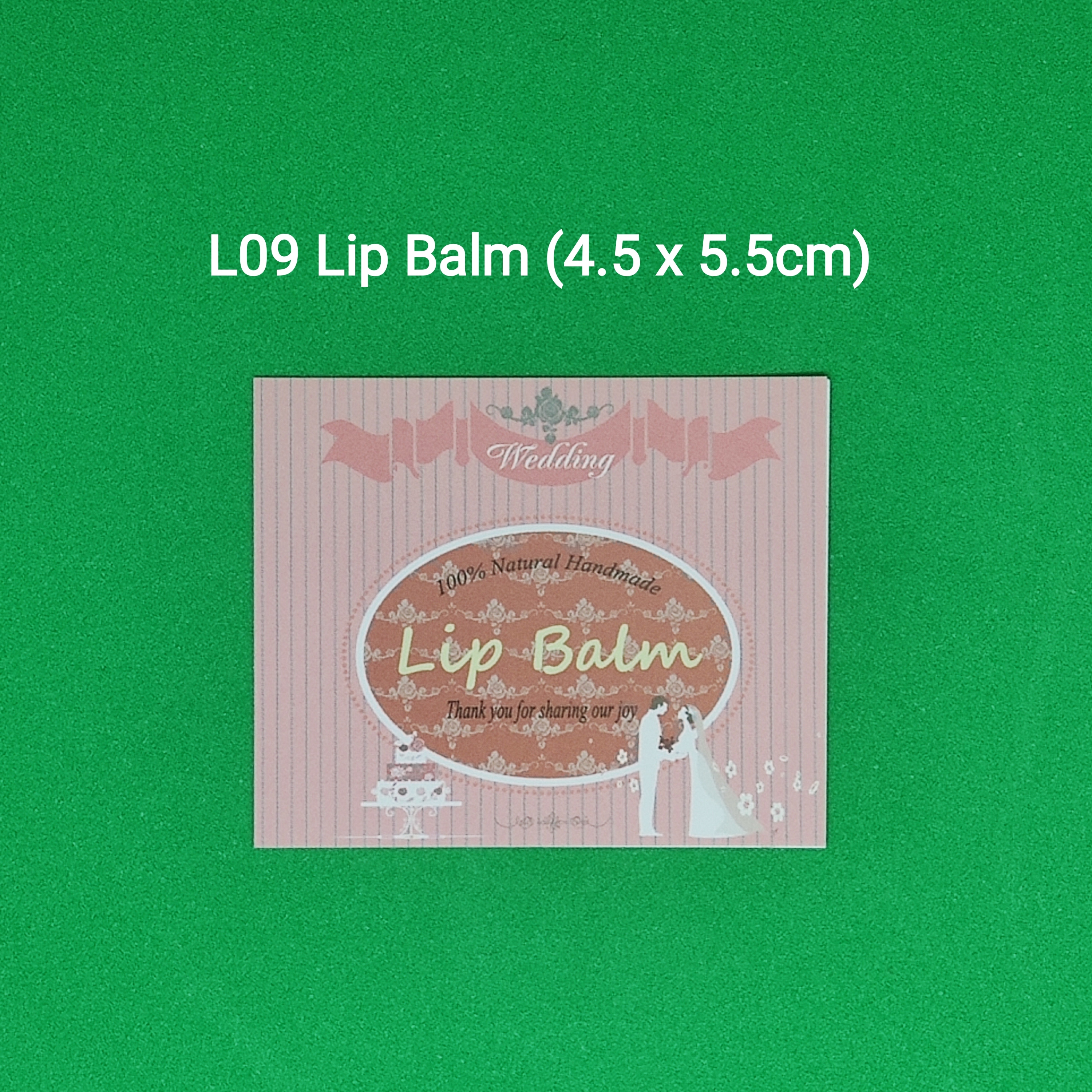 【L09】Lip Balm 潤唇膏 (4.5 x 5.5cm)【一包十貼】