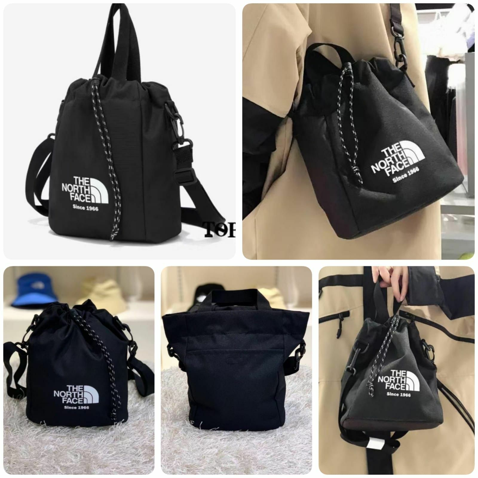 THE N0RTH FACE WHITE LABEL 雙提手斜孭迷你水桶袋