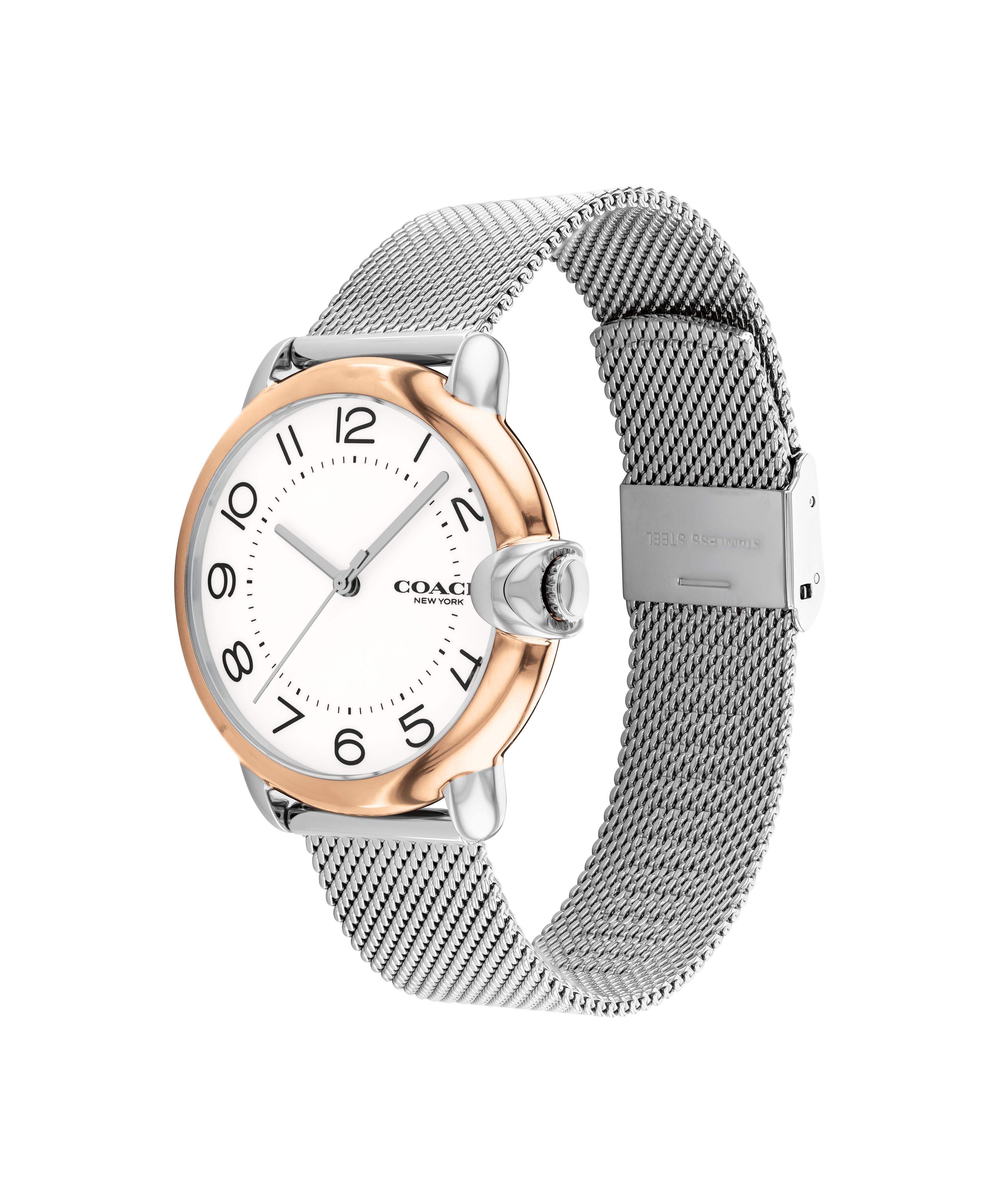 萬年鐘錶 - COACH錶  經典LOGO數字米蘭錶帶女錶  14503813  錶徑36MM