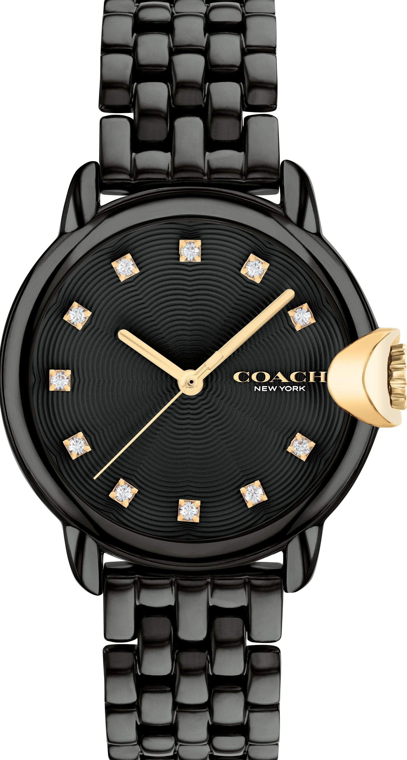 萬年鐘錶 - COACH錶  經典LOGO質感全黑小錶徑女錶  14503821  錶徑32MM