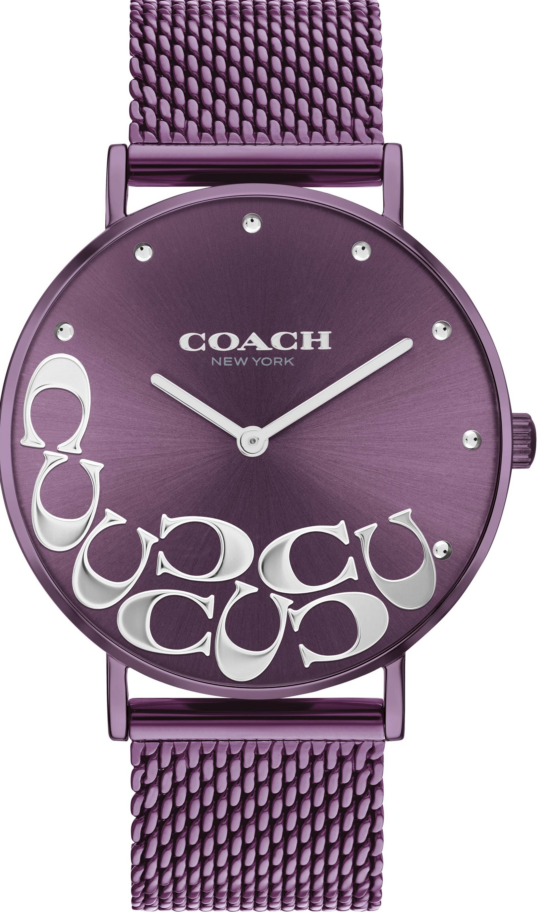 萬年鐘錶 - COACH錶   紫色款經典LOGO大C 時尚米蘭女錶  14503823   錶徑36MM