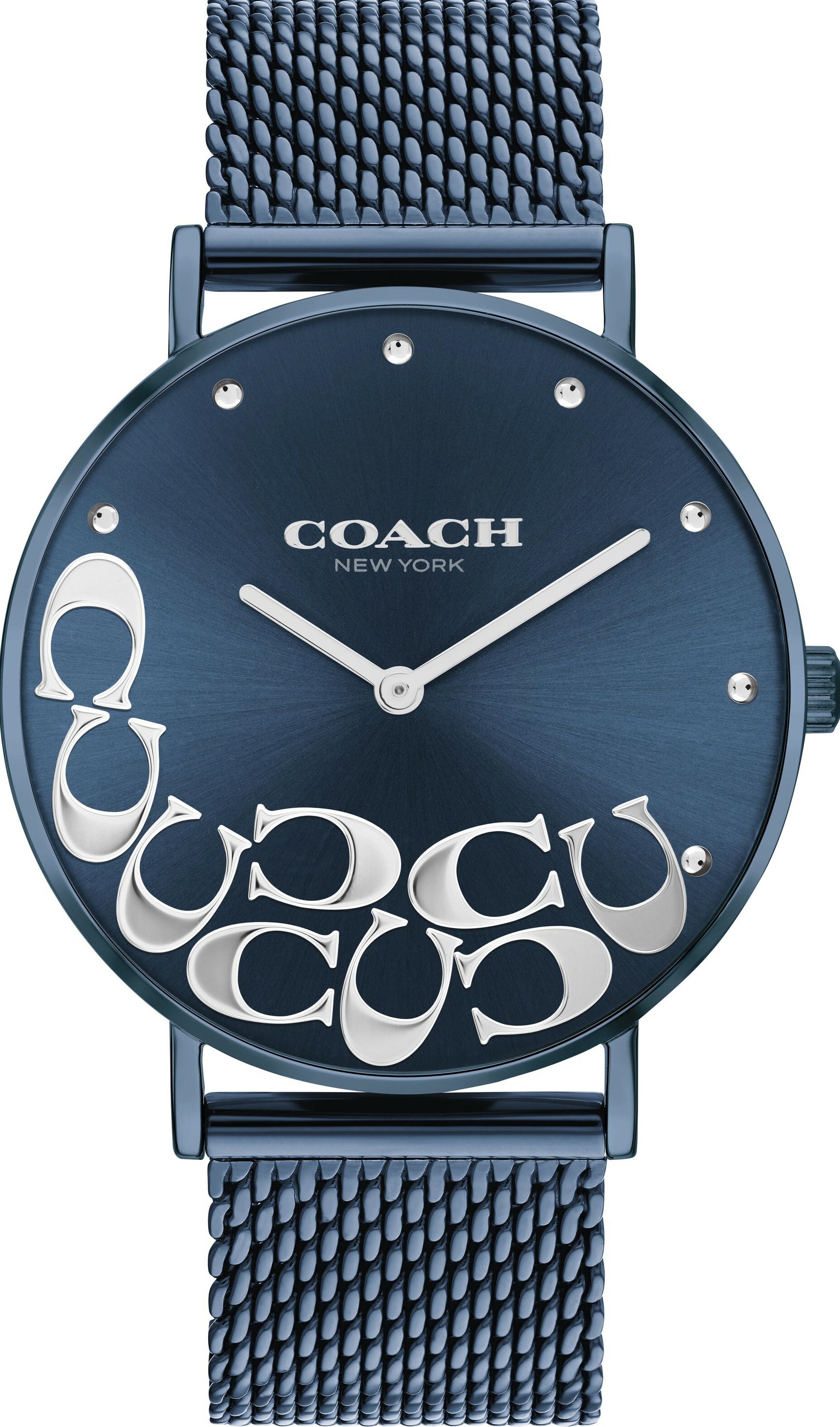 萬年鐘錶 - COACH錶   藍色款經典LOGO大C 時尚米蘭女錶  14503824   錶徑36MM