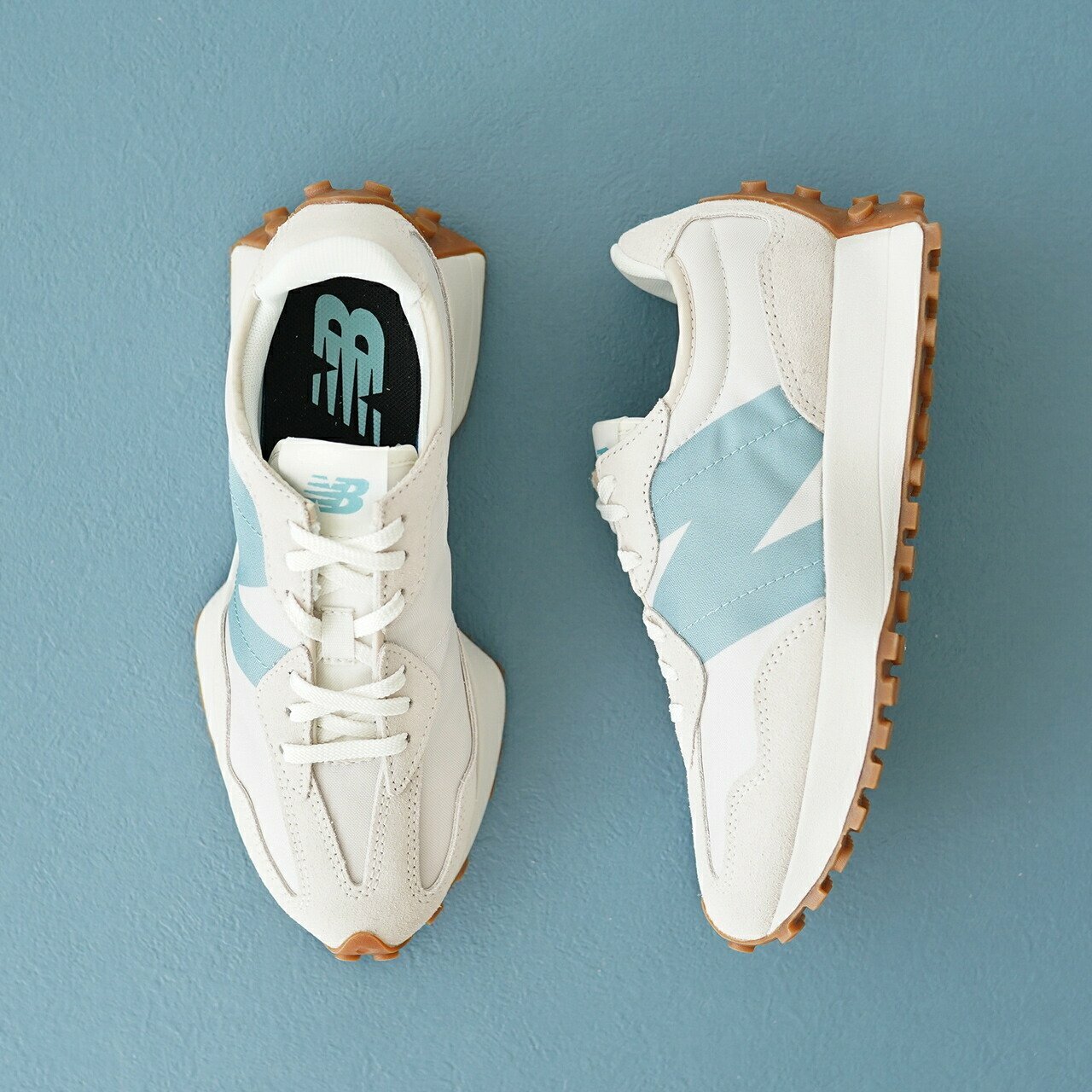 New Balance 327 奶油藍 米綠