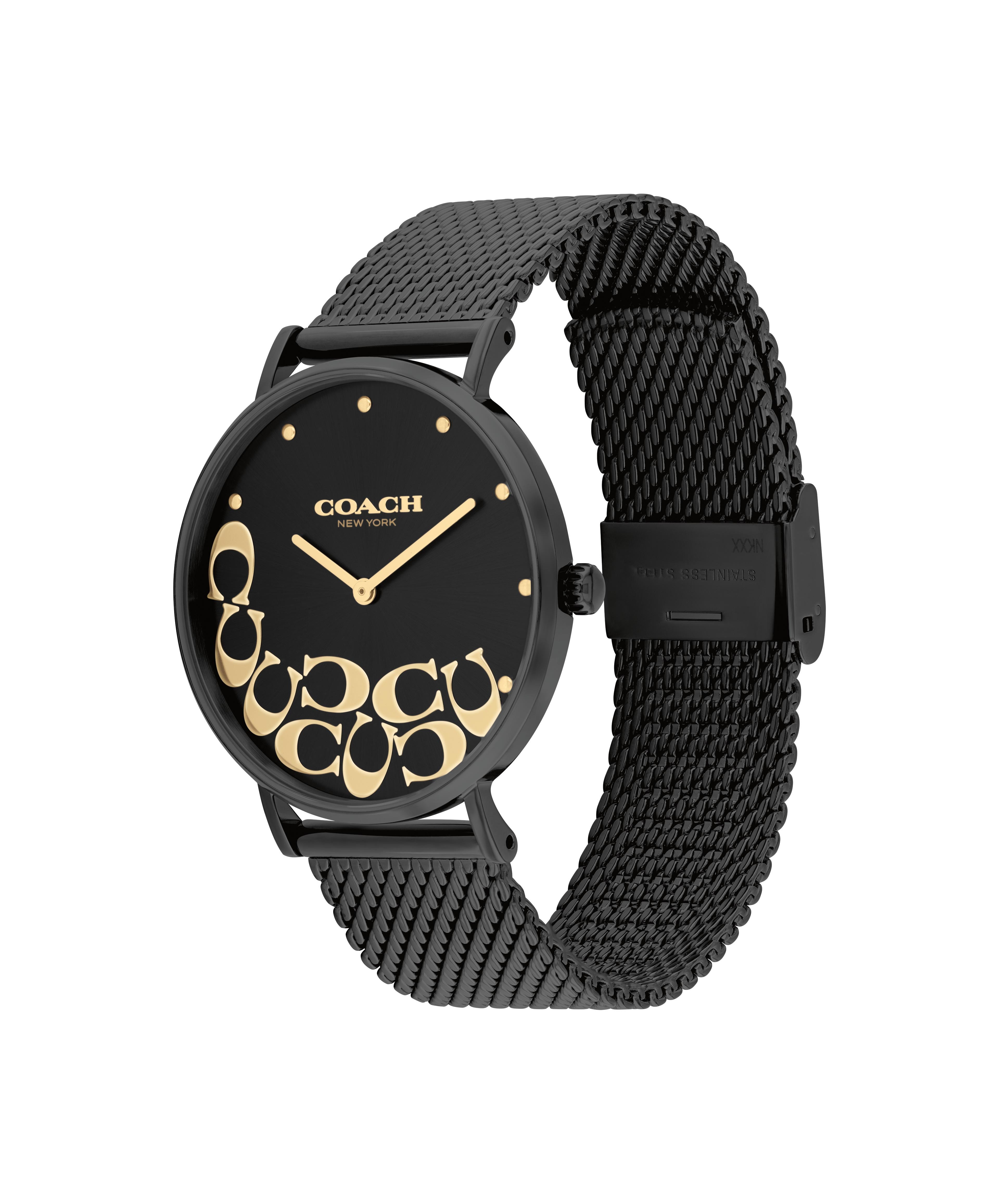 萬年鐘錶 - COACH錶   黑色款經典LOGO大C 時尚米蘭女錶  14503826  錶徑36MM