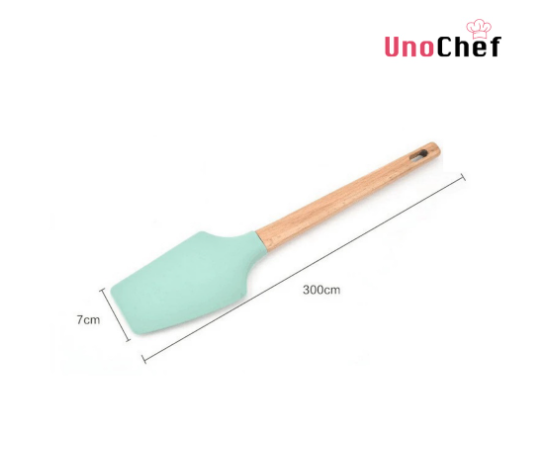 【Silicone Spatula / Brush with wood Handle】