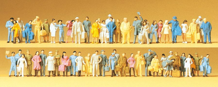 Preiser 79251 N規 travelers and passers-by 行人旅客 60入