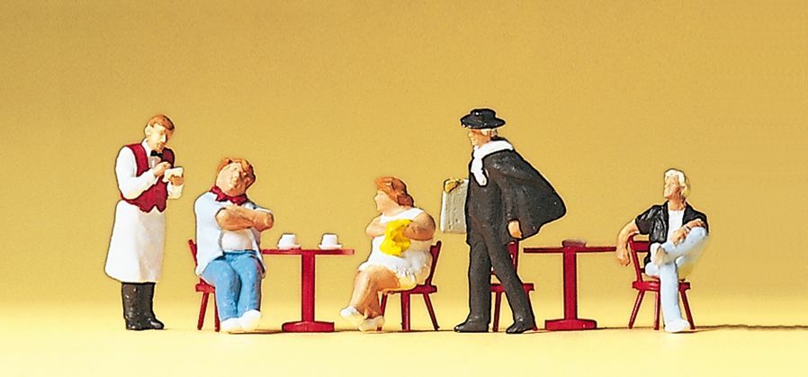 Preiser 10368 HO scale, Tourists, waiters, painters