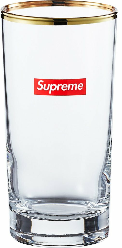 -(C024)-SUPREME BAR GLASS 金邊 啤酒玻璃杯 透明 (FW15)