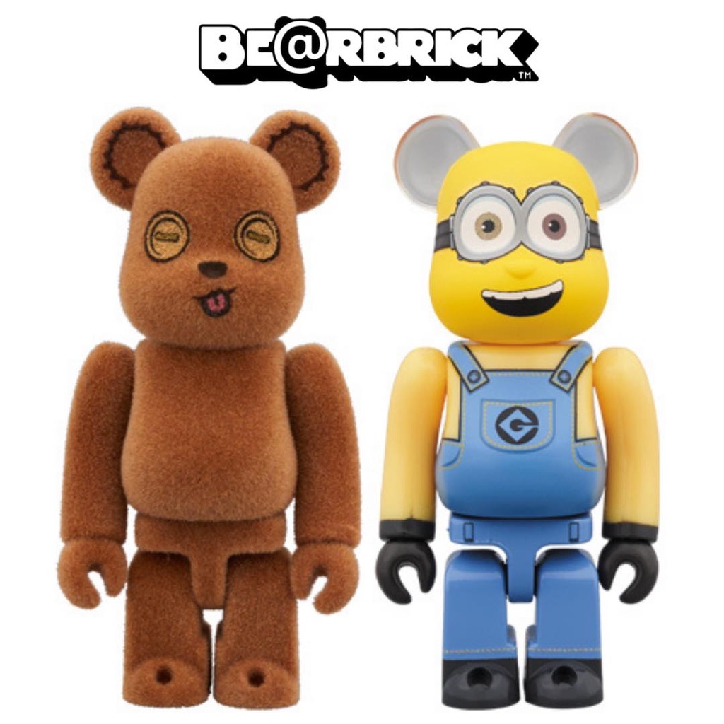 BEETLE BE@RBRICK MINIONS BOB TIM 蘿蔔泰迪熊神偷奶爸小小兵兩入一組1