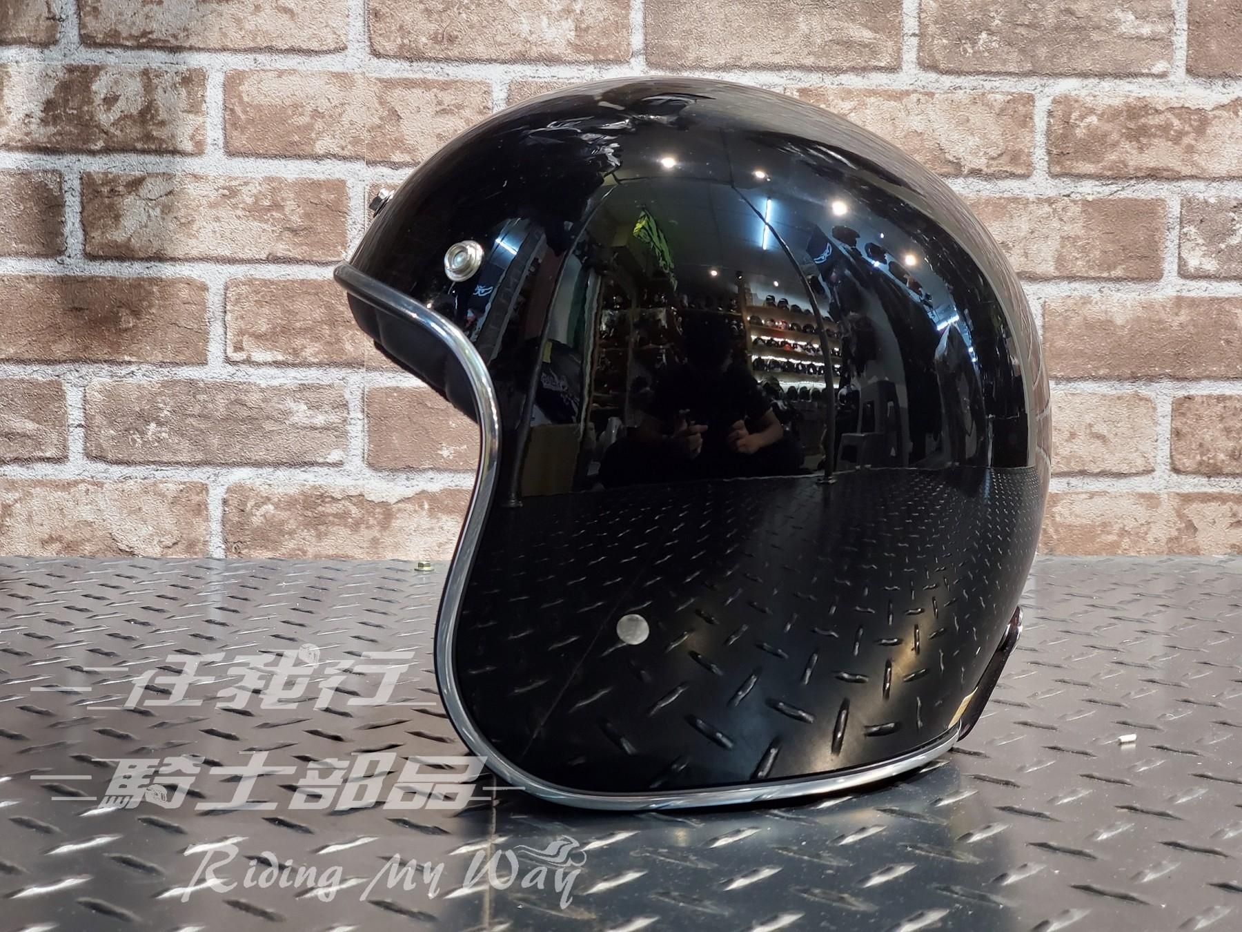 BLADE RIDER VIKINGS 二代 BLACK 亮黑 復古帽 3/4罩