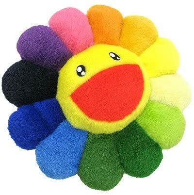 -(C01)-TAKASHI MURAKAMI FLOWER PLUSH CUSHION 60CM 花花抱枕 彩色 RAINBOW / 粉色 PINK