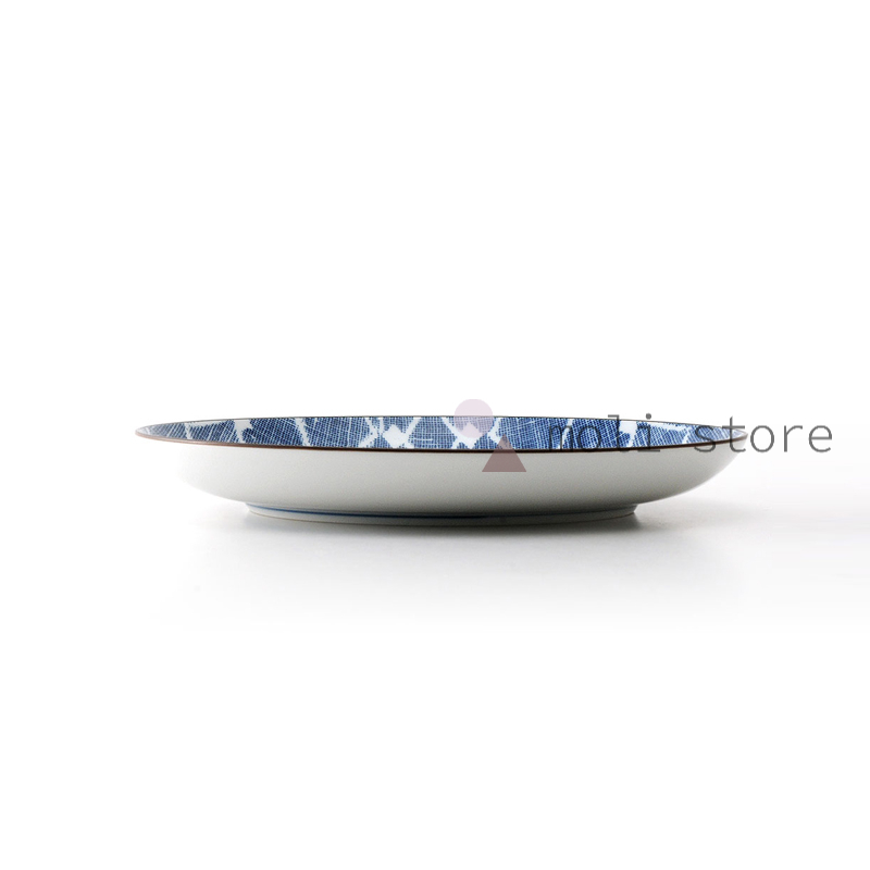 Mino Ware 18cm Plate Diamond Pattern｜Showa Ceramics