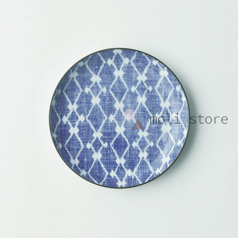 Mino Ware 18cm Plate Diamond Pattern｜Showa Ceramics