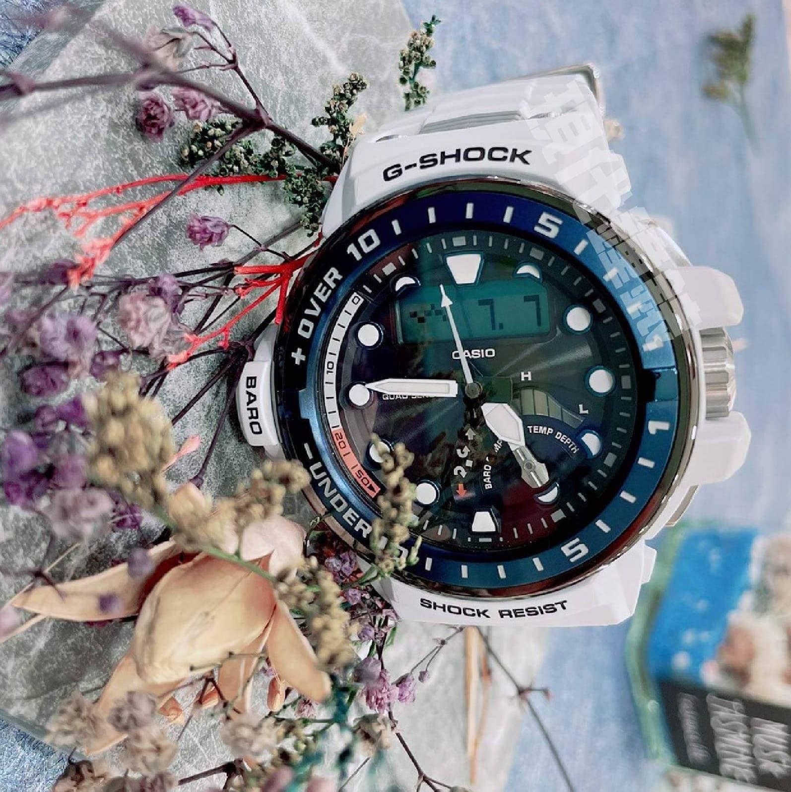 【G-SHOCK】強悍領航員雙顯錶 GWN-Q1000-7A 48mm 現代鐘錶