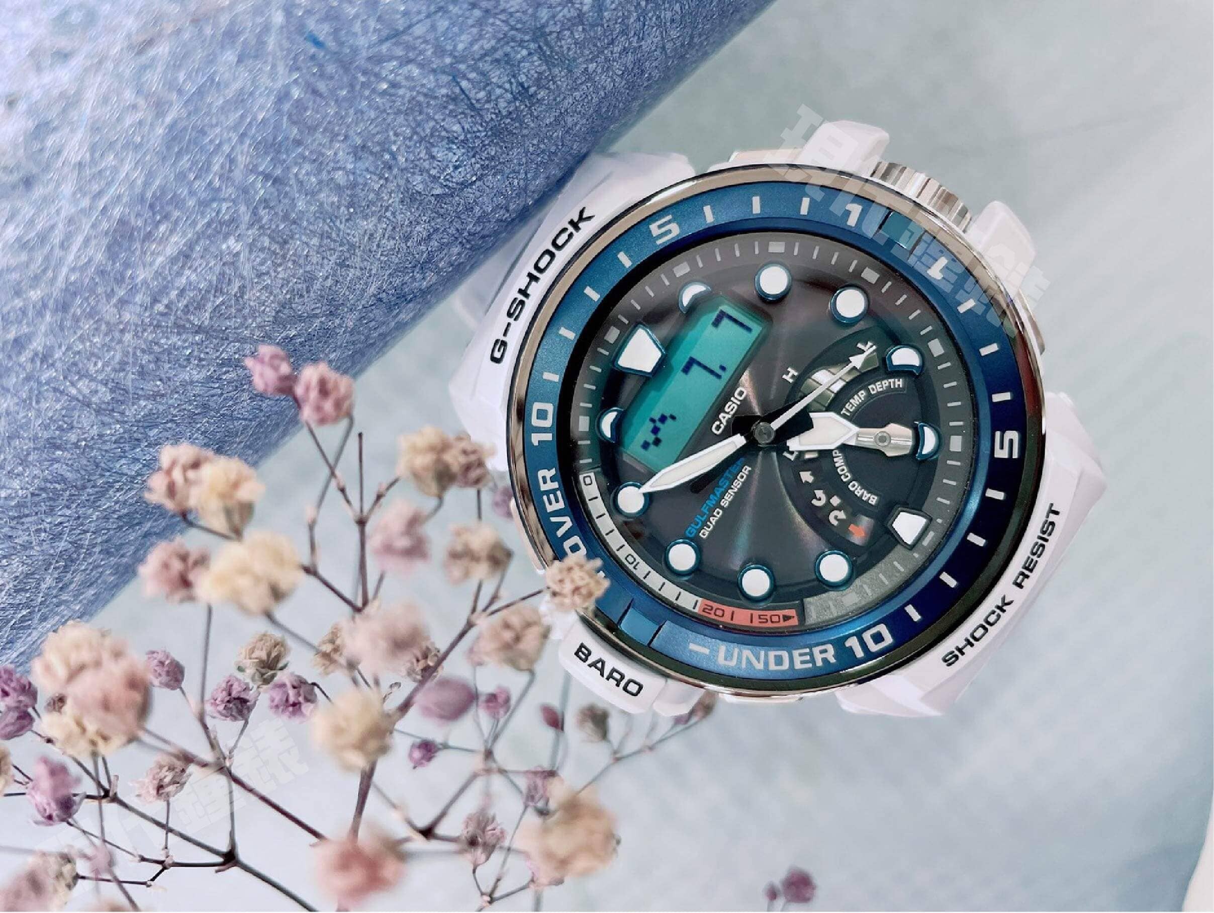 【G-SHOCK】強悍領航員雙顯錶 GWN-Q1000-7A 48mm 現代鐘錶