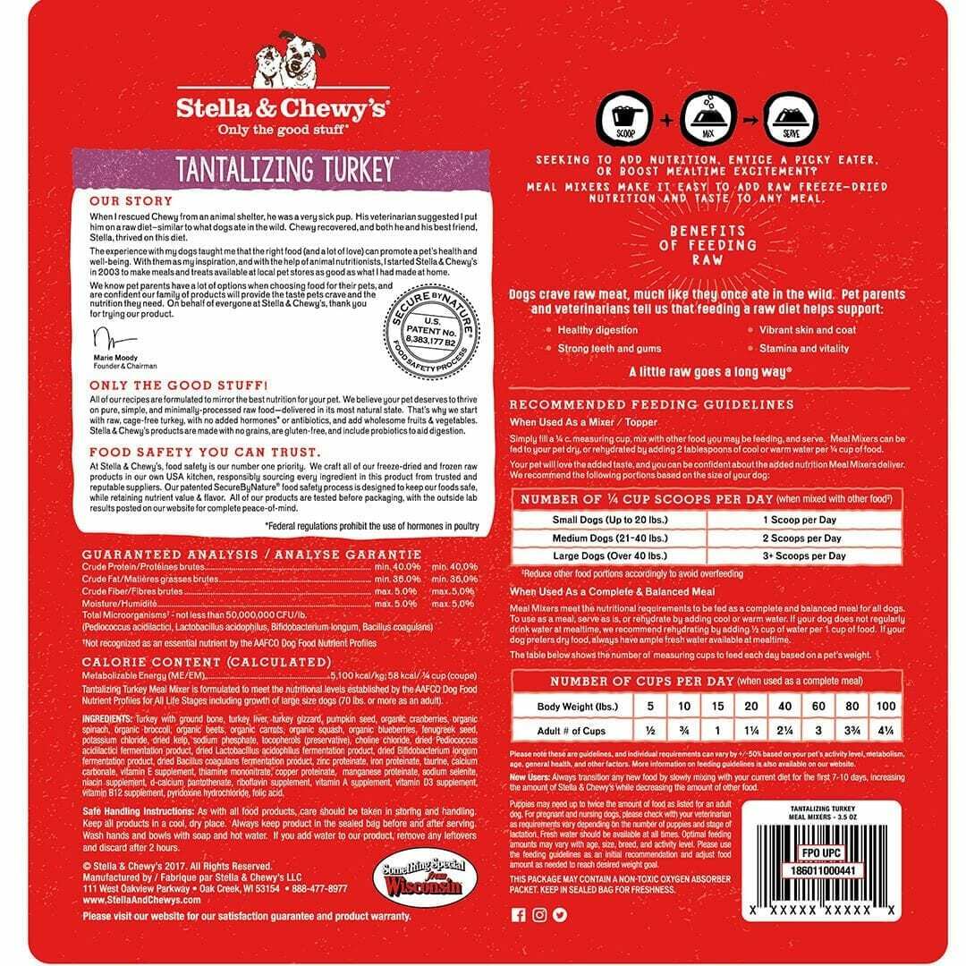 Stella & Chewy's 犬用乾糧伴侶 火雞誘惑(火雞肉配方) 3.5oz
