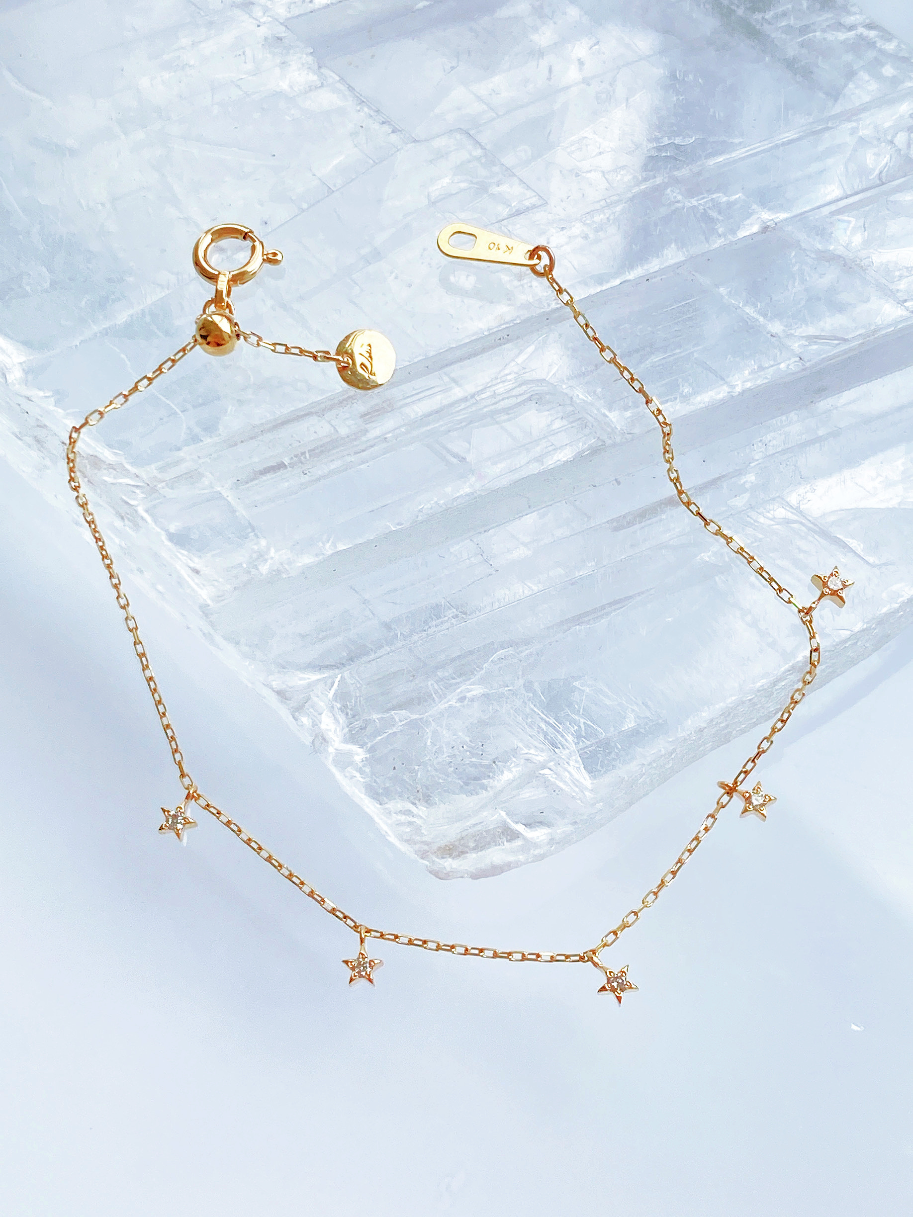 星星吊墜鑽石手鍊