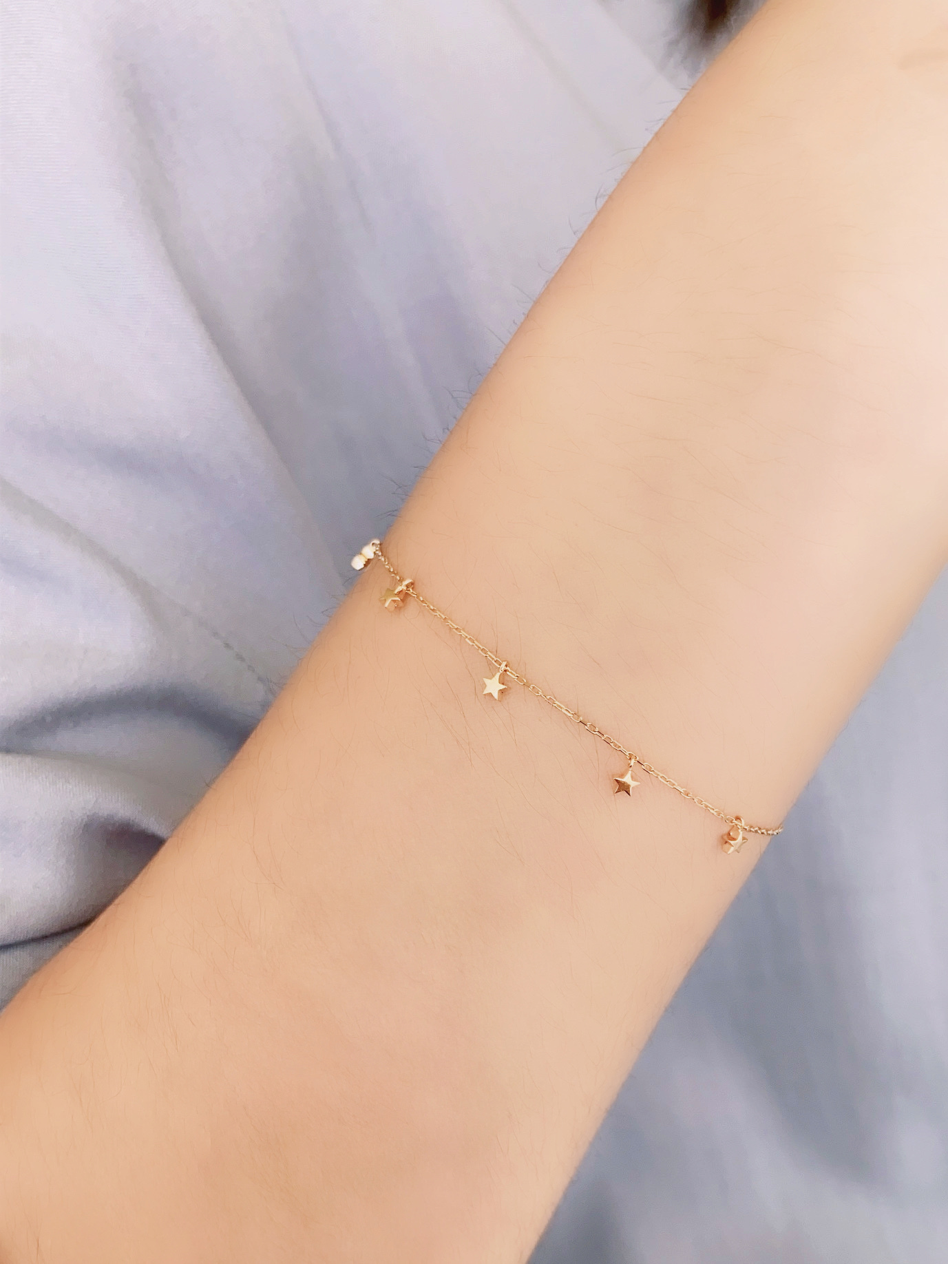 星星吊墜鑽石手鍊