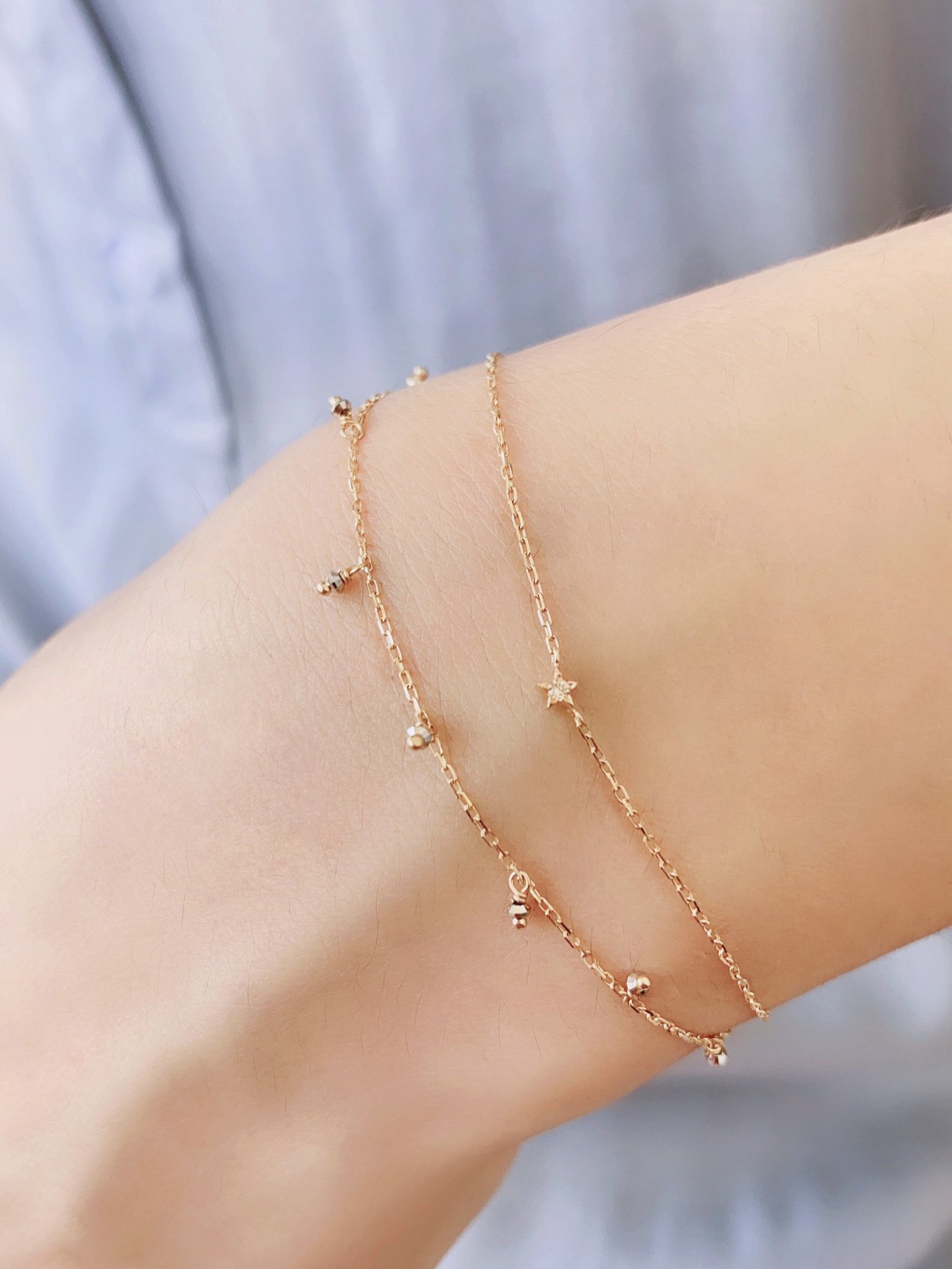 拼色星星雙鍊手鍊