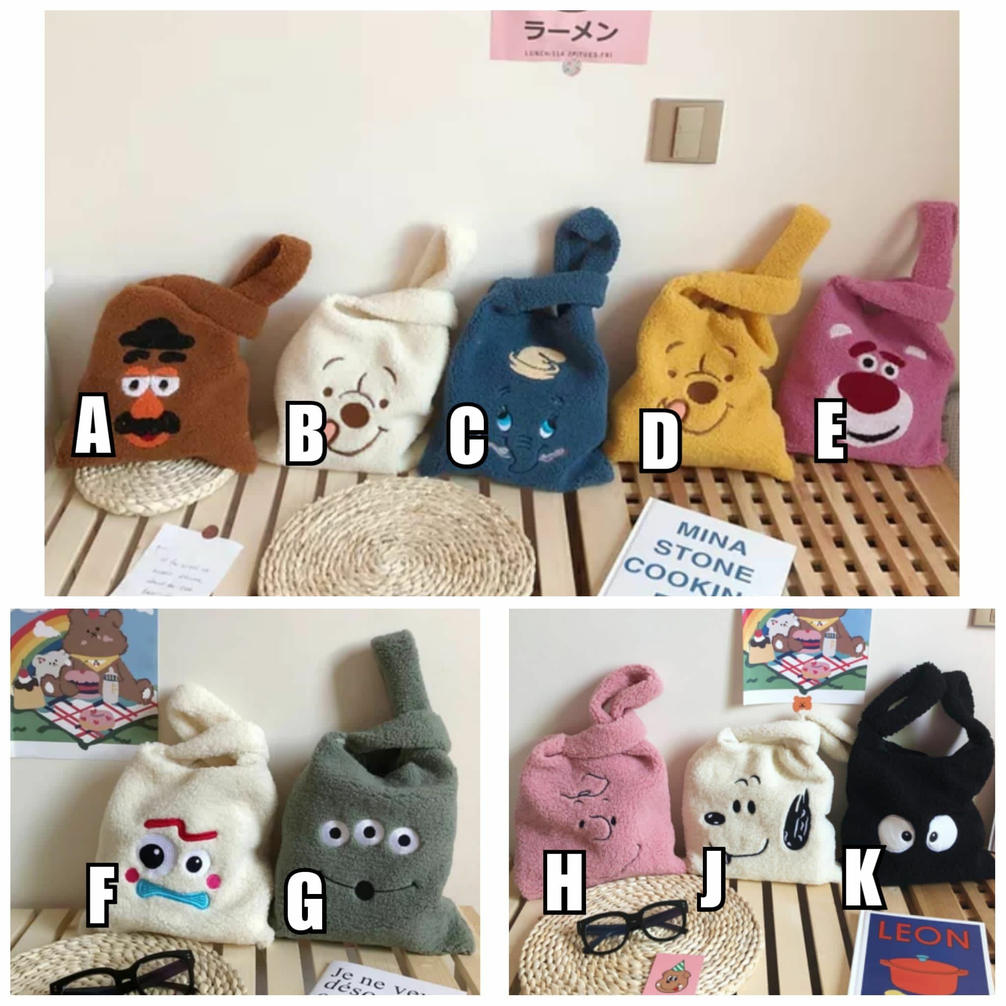 🔶卡通輕便毛絨手提袋CB322