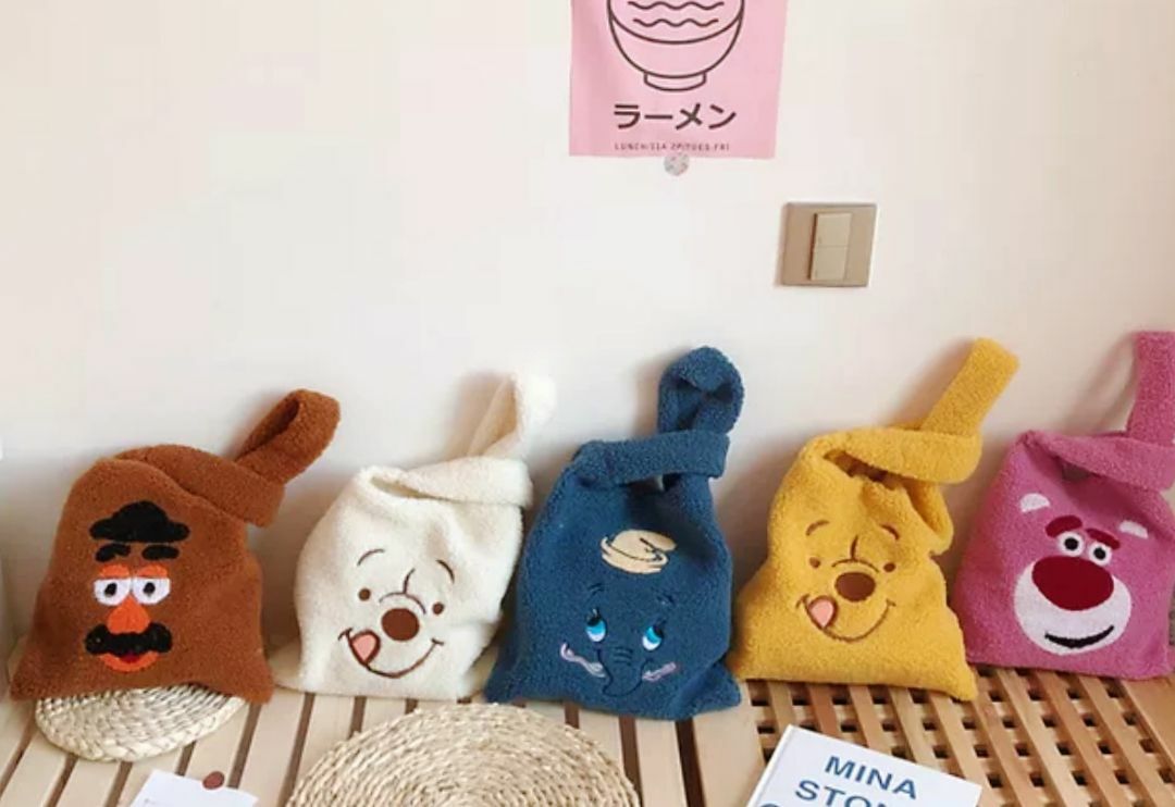 🔶卡通輕便毛絨手提袋CB322