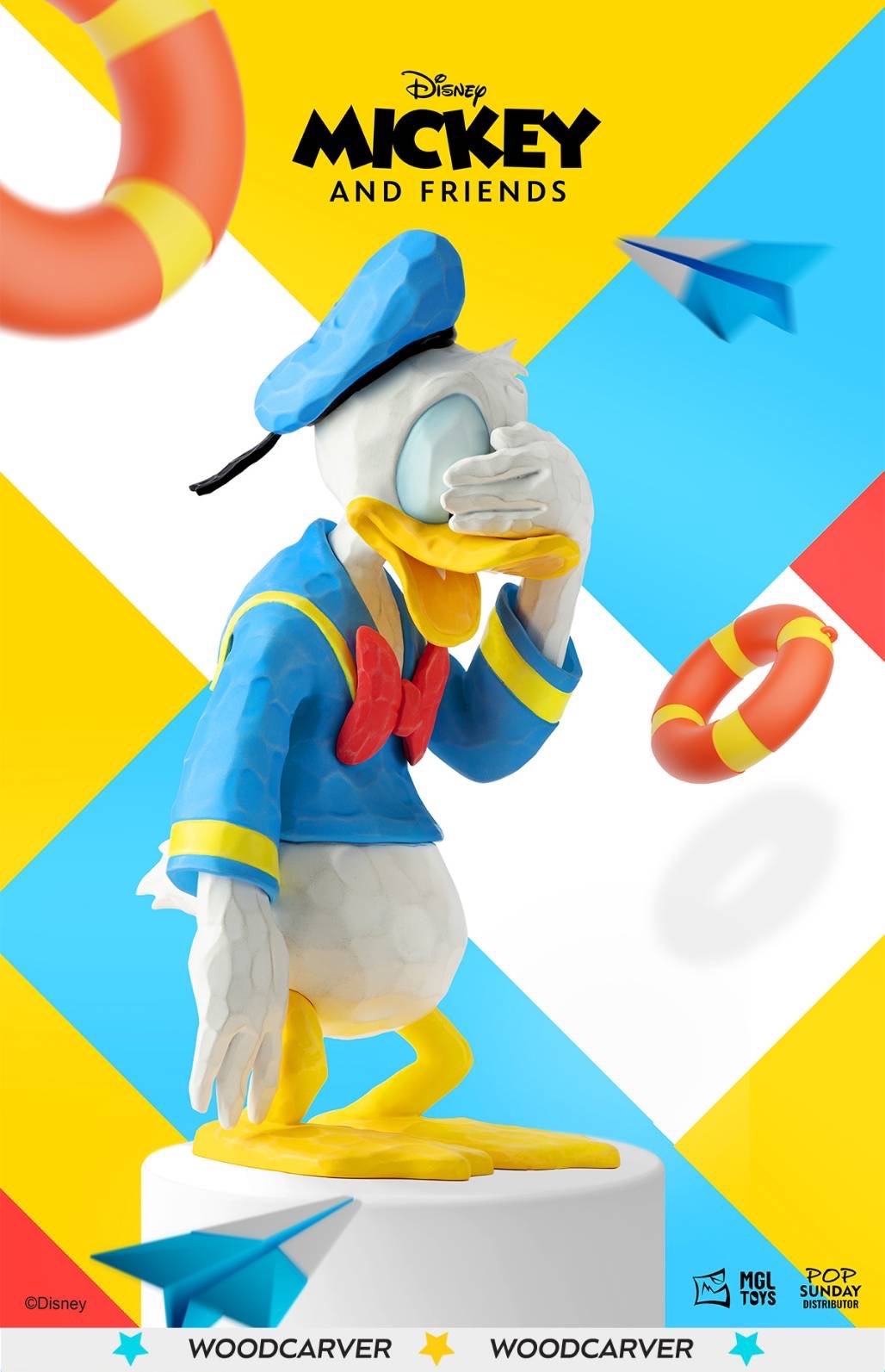 MGL TOYS x POP SUNDAY woodcarving classic woodcarver Donald Duck Polystone