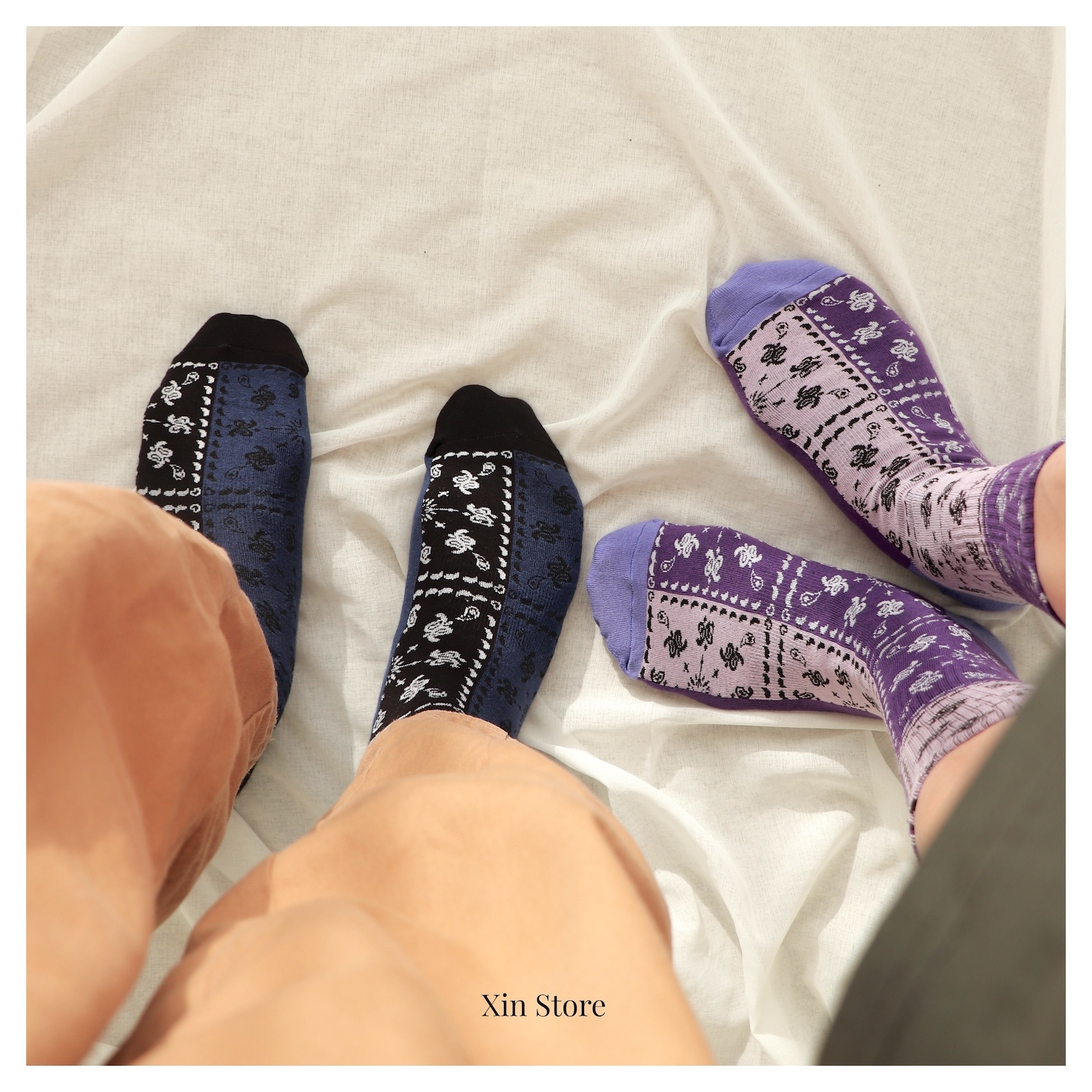 Best Foot Friend BFF x Fashion Killa Sock FK 變形蟲 長襪 一組 兩入 深藍 紫 咖啡