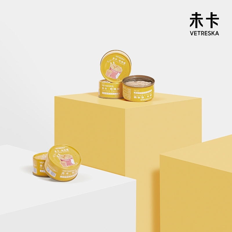 VETRESKA猫咪吃鸡罐 零食罐头 85g 单一蛋白源