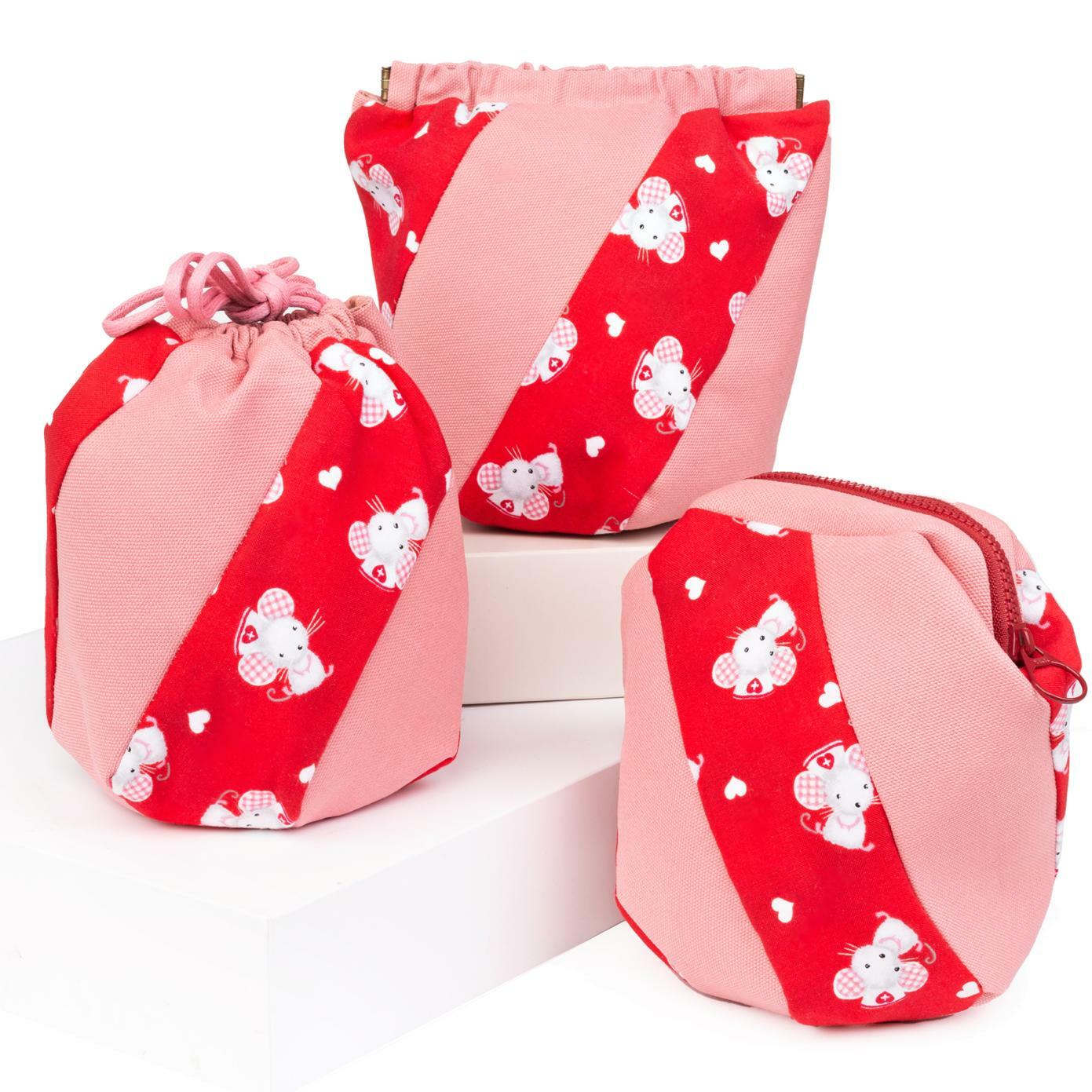 販售原尺寸【紙型】(拼布支架口金小包)