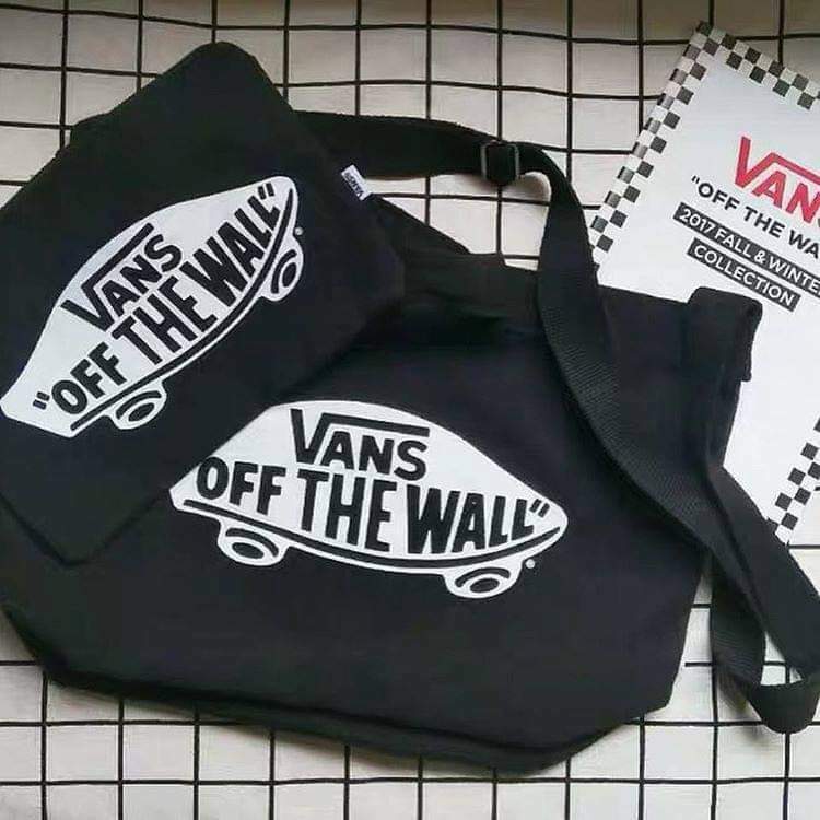 🇯🇵日本雜誌附錄  VANS Tote bag | 一套2件 | 黑色棉麻 | 型人必選 (逢星期日截單後14-21個工作天發貨)