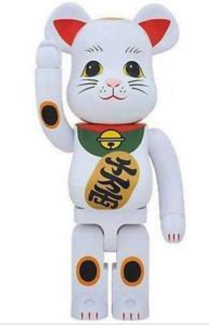 Medicom Bearbrick 1000% Lucky Cat Maneki Neko White