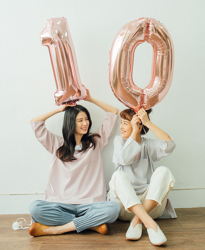 9月下旬，許許兒10年，生日暖身操