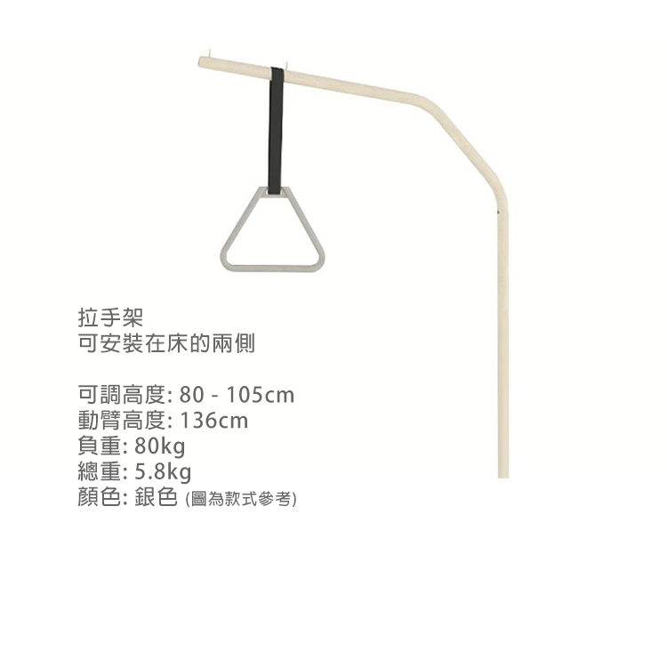 Reha-Bed - 電動護理床配件 (銀色把手架)