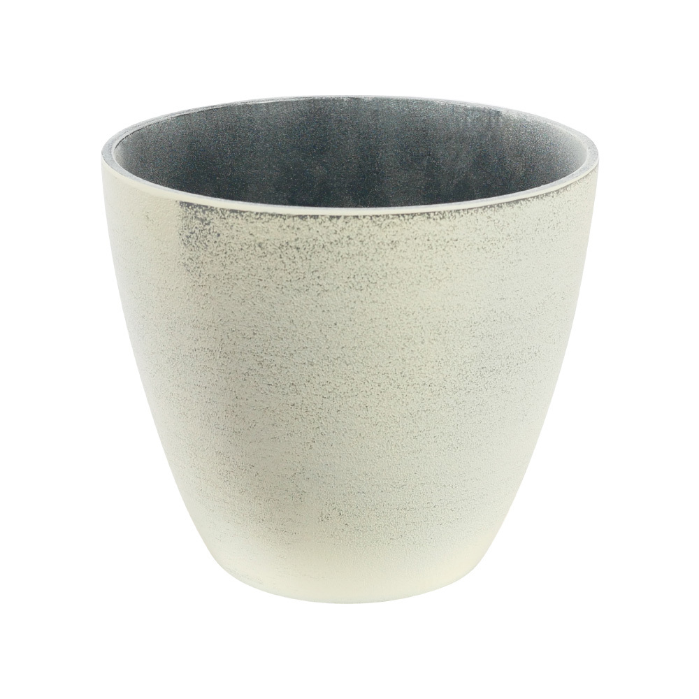 北歐刷舊花盆套盆米白6吋