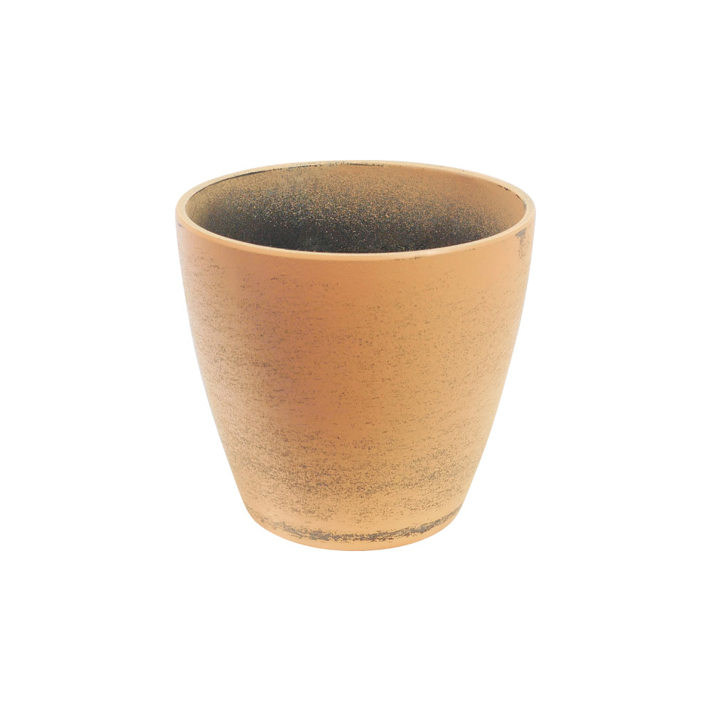 北歐刷舊花盆套盆磚紅4.5吋 - 3入