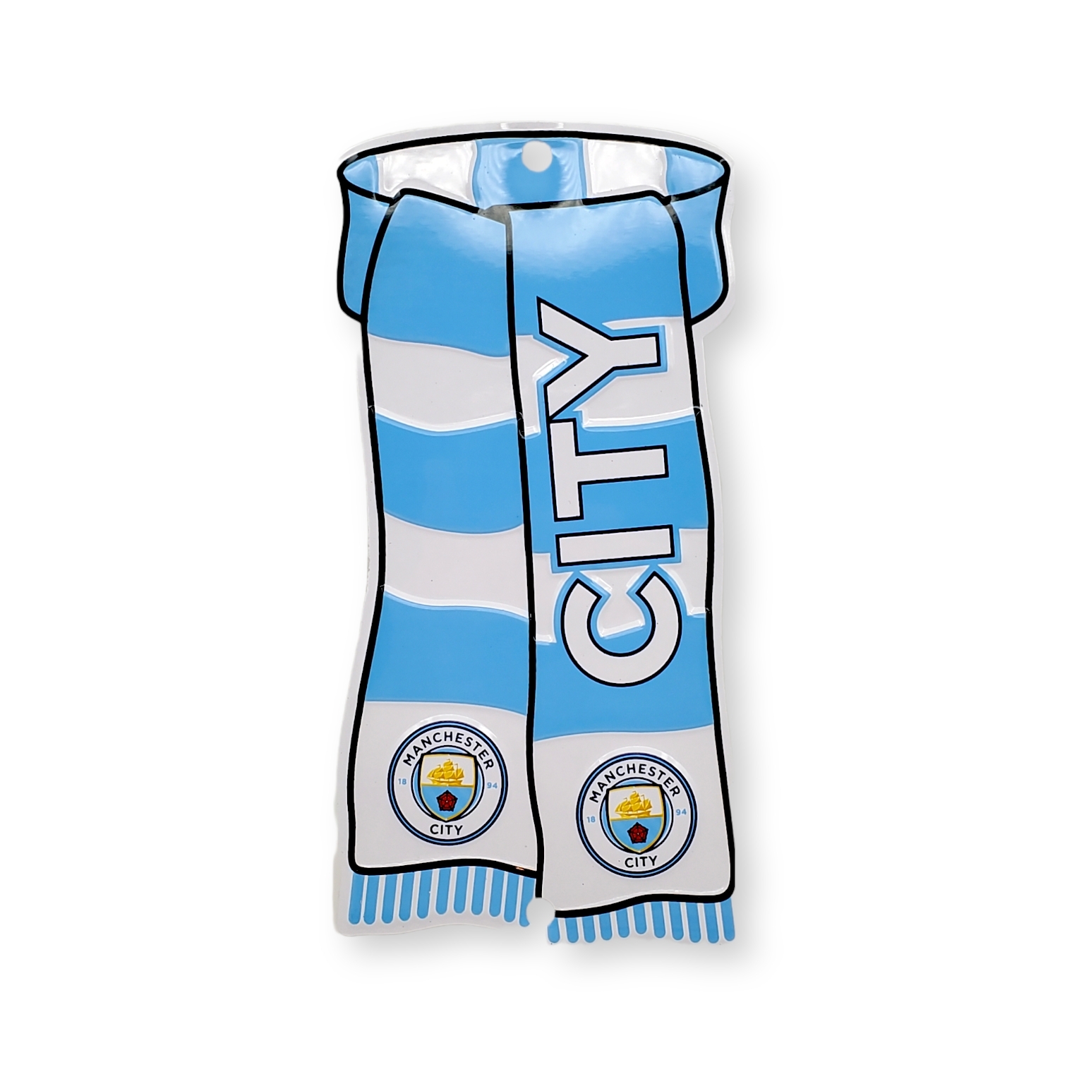 曼城頸巾形金屬牌