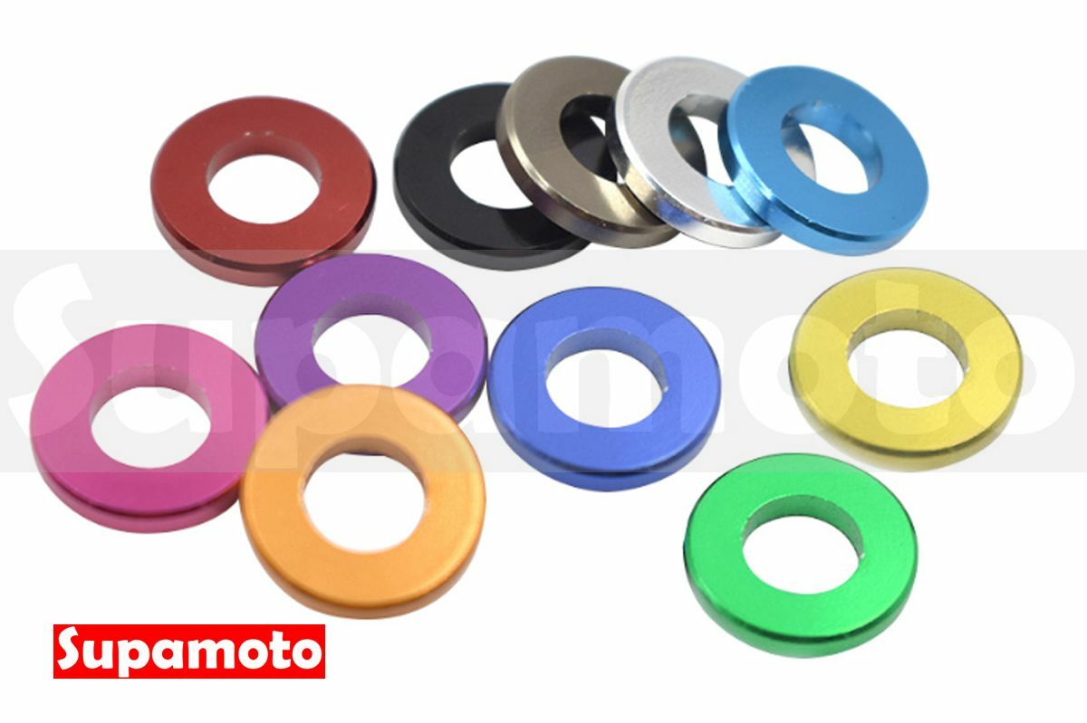 -Supamoto- M6 M8 彩色 墊片 螺絲 內六角 鋁合金 陽極 華司 6mm 8mm 彩鈦 燒鈦 不鏽鋼 白鐵