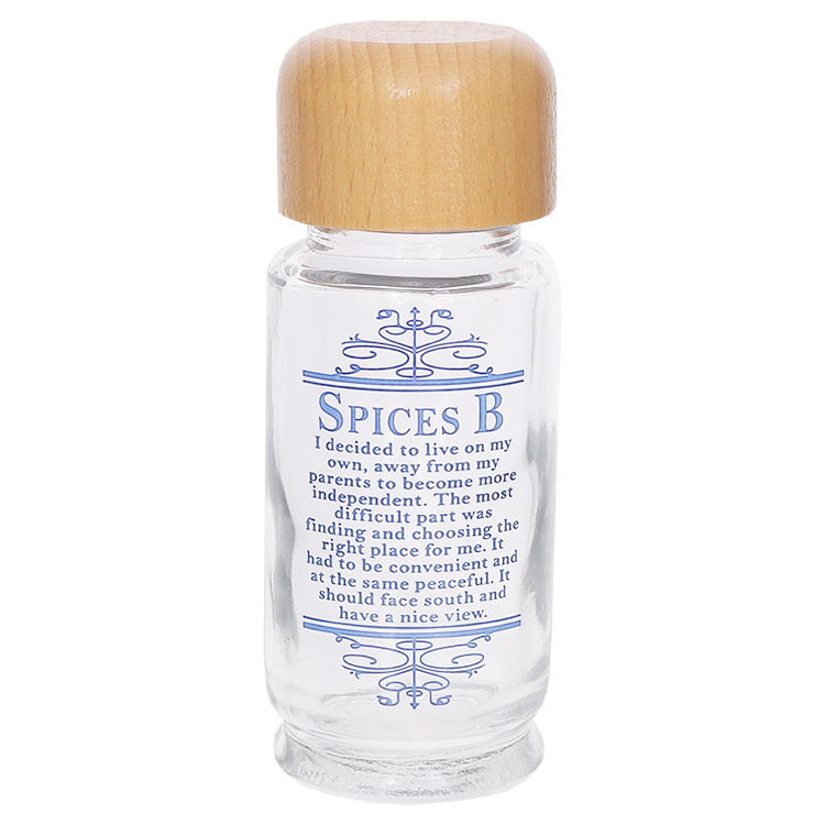 木蓋玻璃調味料罐