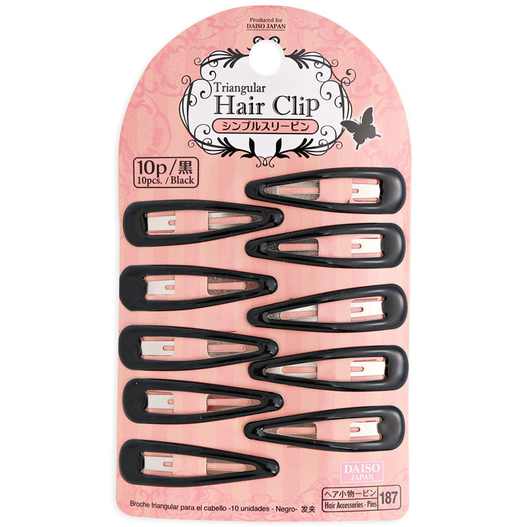 黑色水滴夾/10入