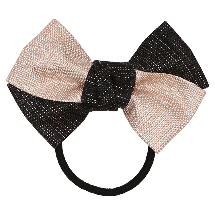 雙色蝴蝶結髮圈