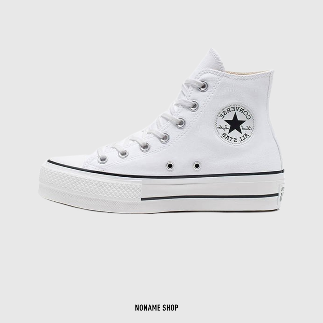 CONVERSE Chuck Taylor All Star Lift 厚底 高筒 帆布鞋 白