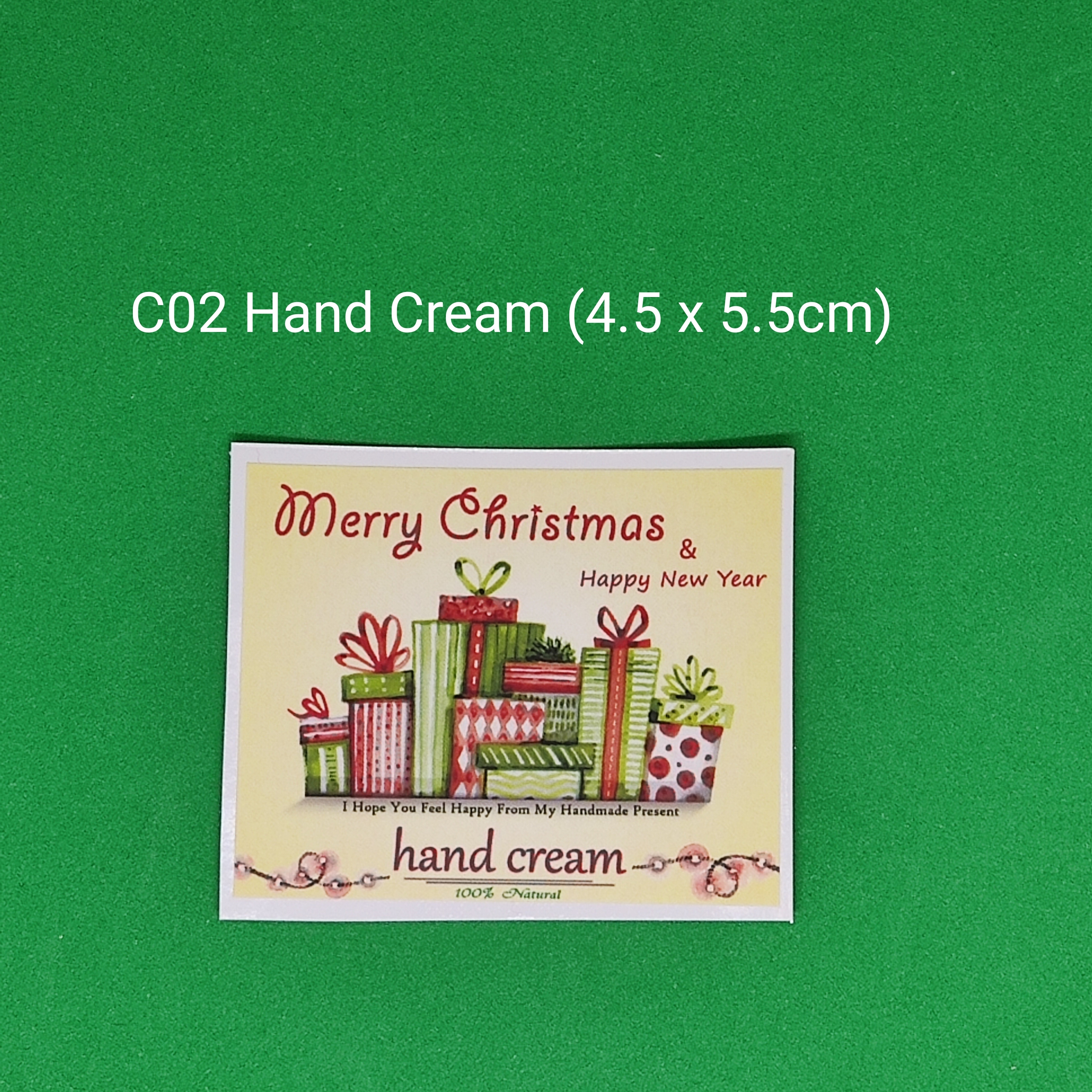 【C02】Hand Cream (4.5 x 5.5cm)【一包十貼】