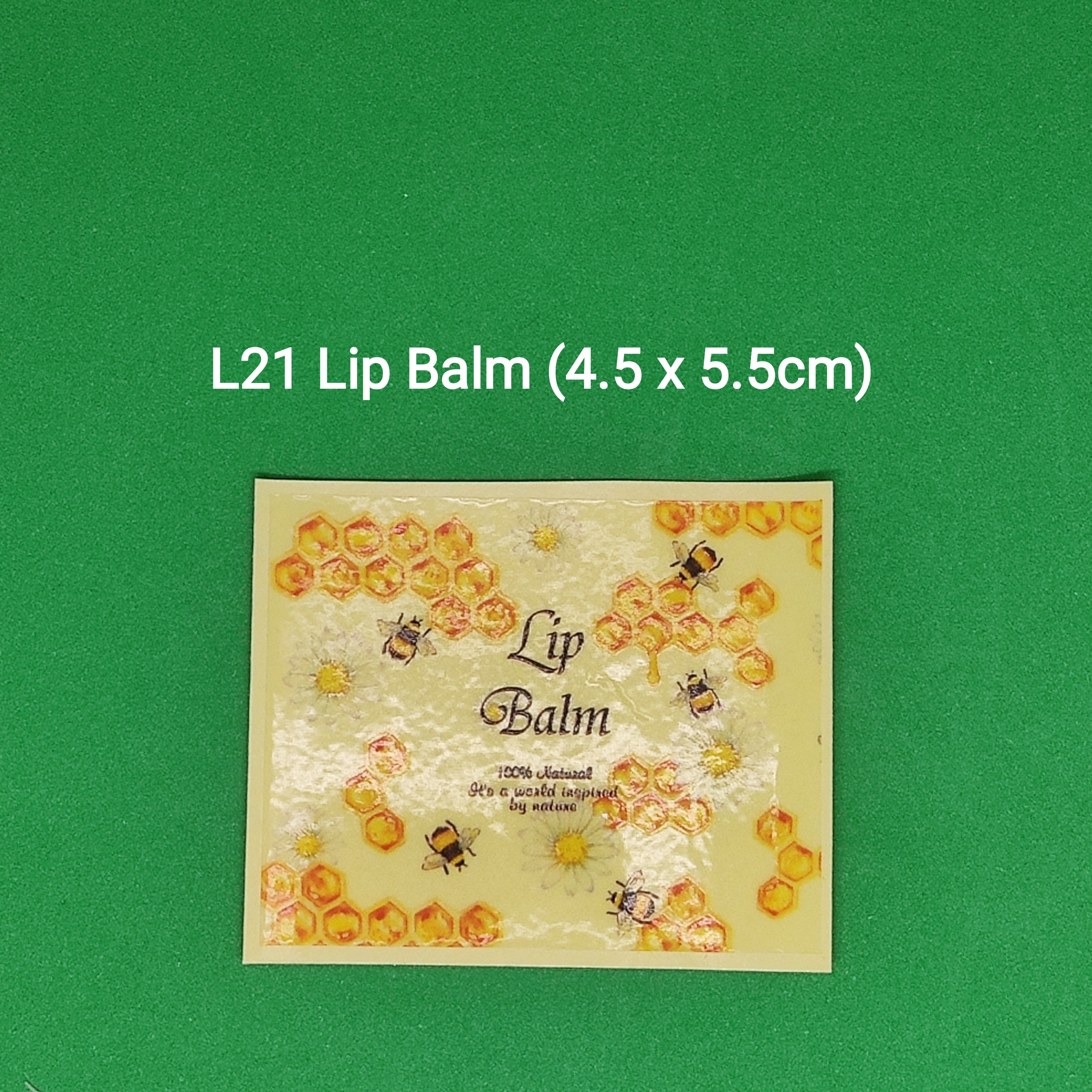 【L21】Lip Balm 潤唇膏 (4.5 x 5.5cm)【透明】【一包十貼】