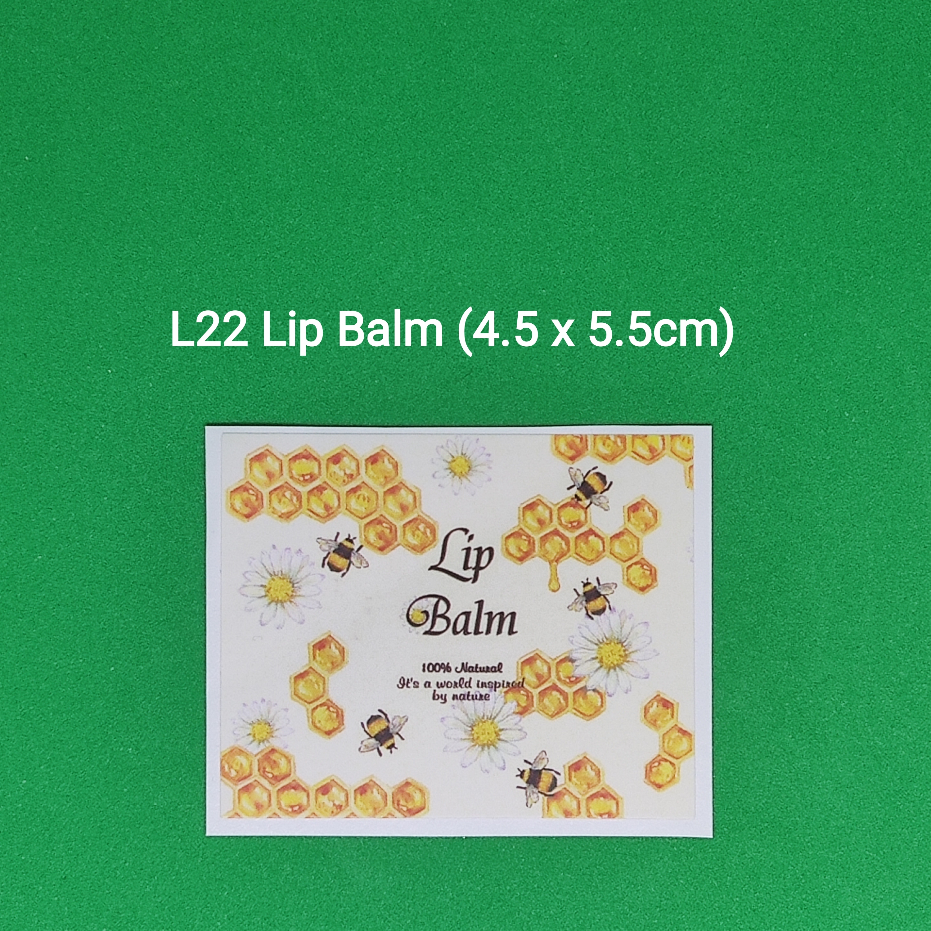 【L22】Lip Balm 潤唇膏 (4.5 x 5.5cm)【一包十貼】