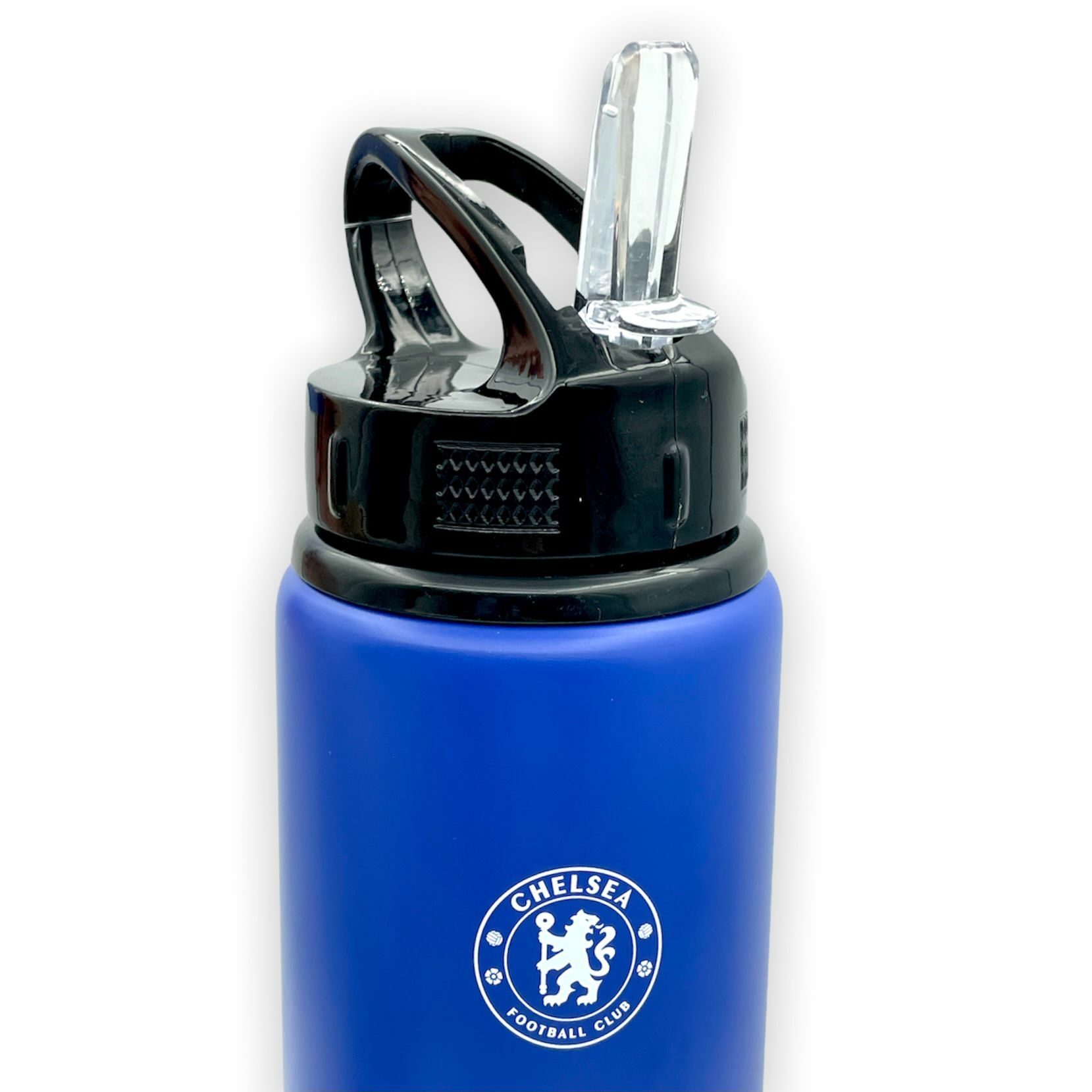 車路士藍色金屬高身飲管水樽