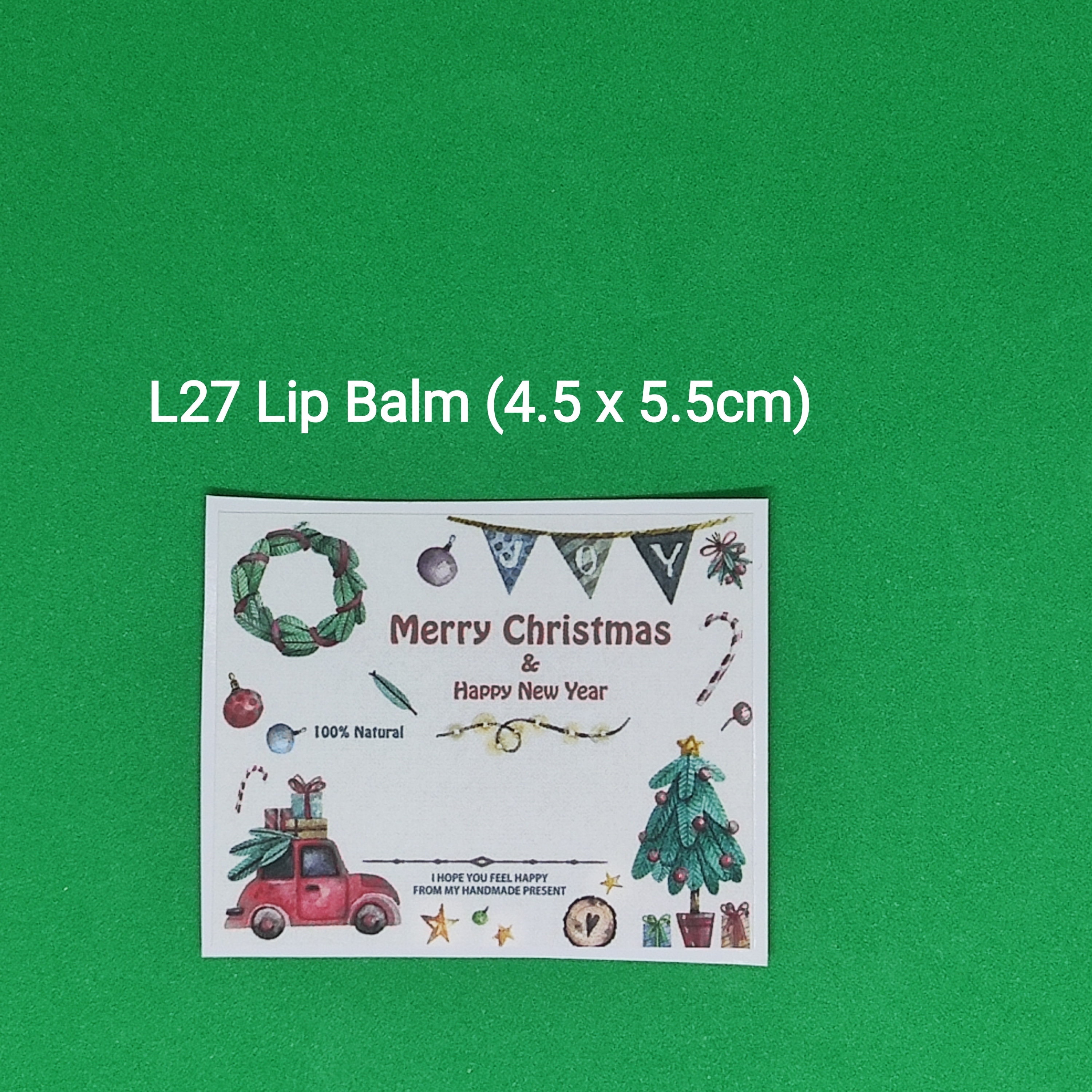 【L27】Lip Balm 潤唇膏 (4.5 x 5.5cm)【一包十貼】