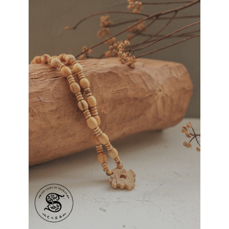 真正秘魯進口老木 印加聖木CP值超高印加聖木查克拉項鍊－光之薩滿