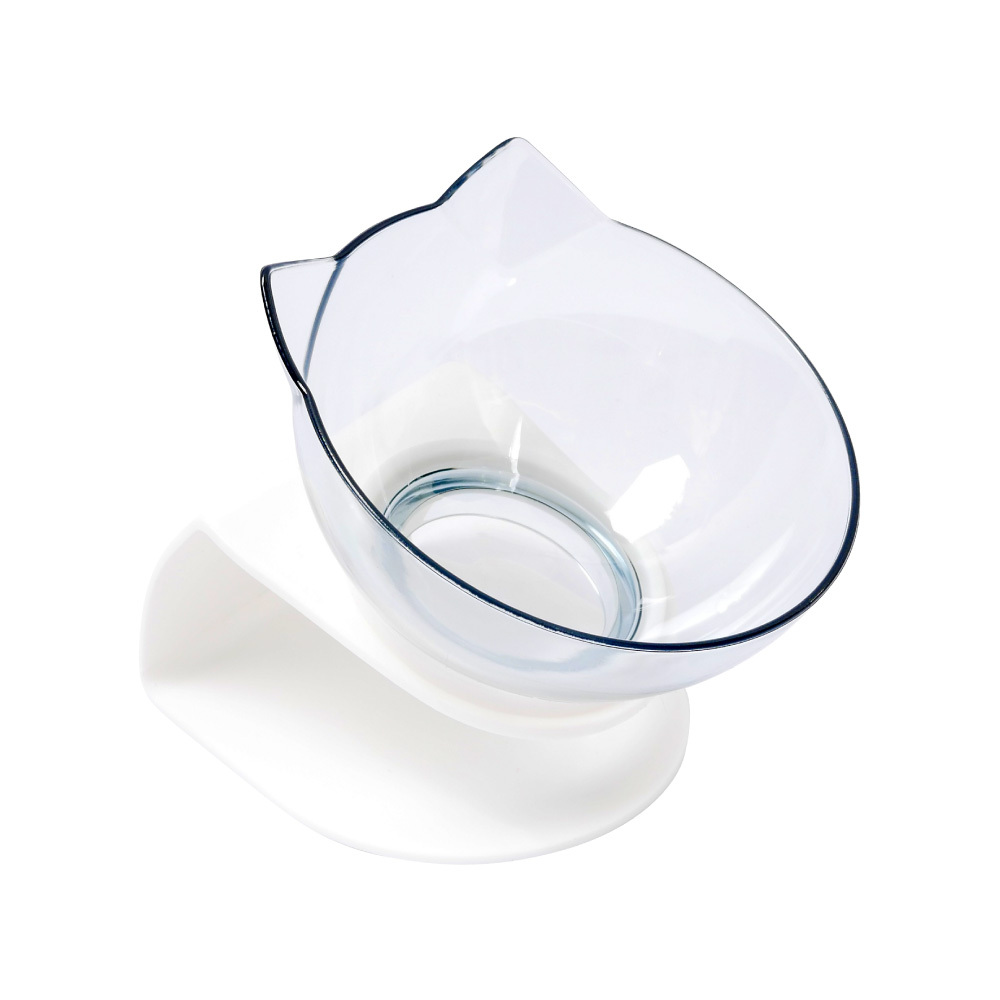 斜口貓碗寵物碗架餐桌 - 單座