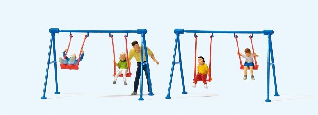 Preiser 10630 HO scale, children on the swing